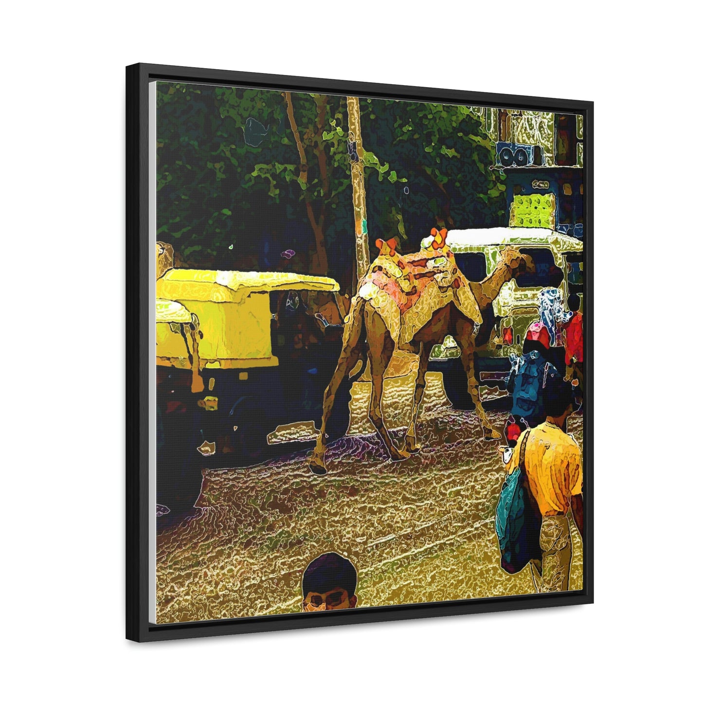 Gallery Canvas Wraps, Square Frame ... "Truckin'-Up-To-Buffalo ... 'Oops - Wrong Country' ... Truckin'-Up-To-New Delll -'E' ... " ... (Delhi, India) ... 5July2007. Original Works ...