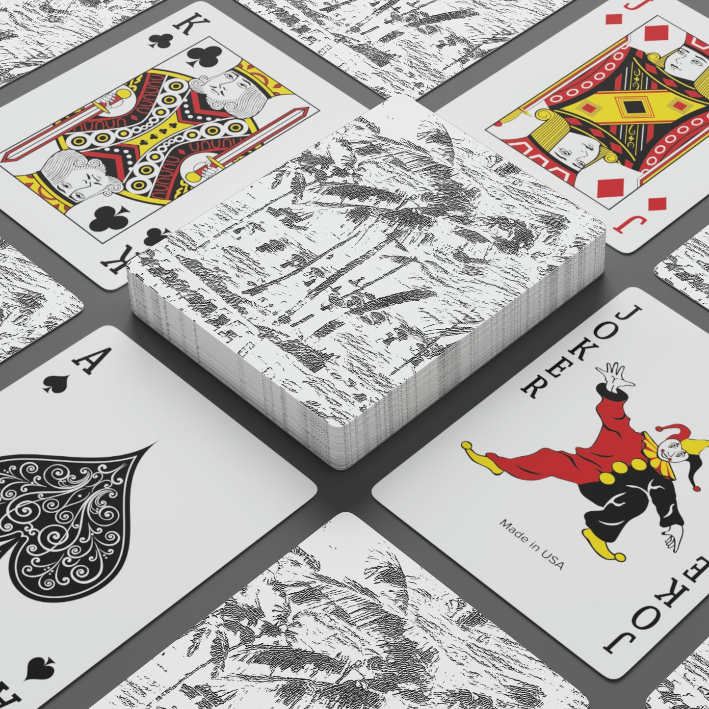 Custom Poker Cards ... "The Royal Hawai'ian: Waikiki Beach_Beach" ... Honolulu, HI ... Ocotber 2014 (Halloween) ... Original Works ...