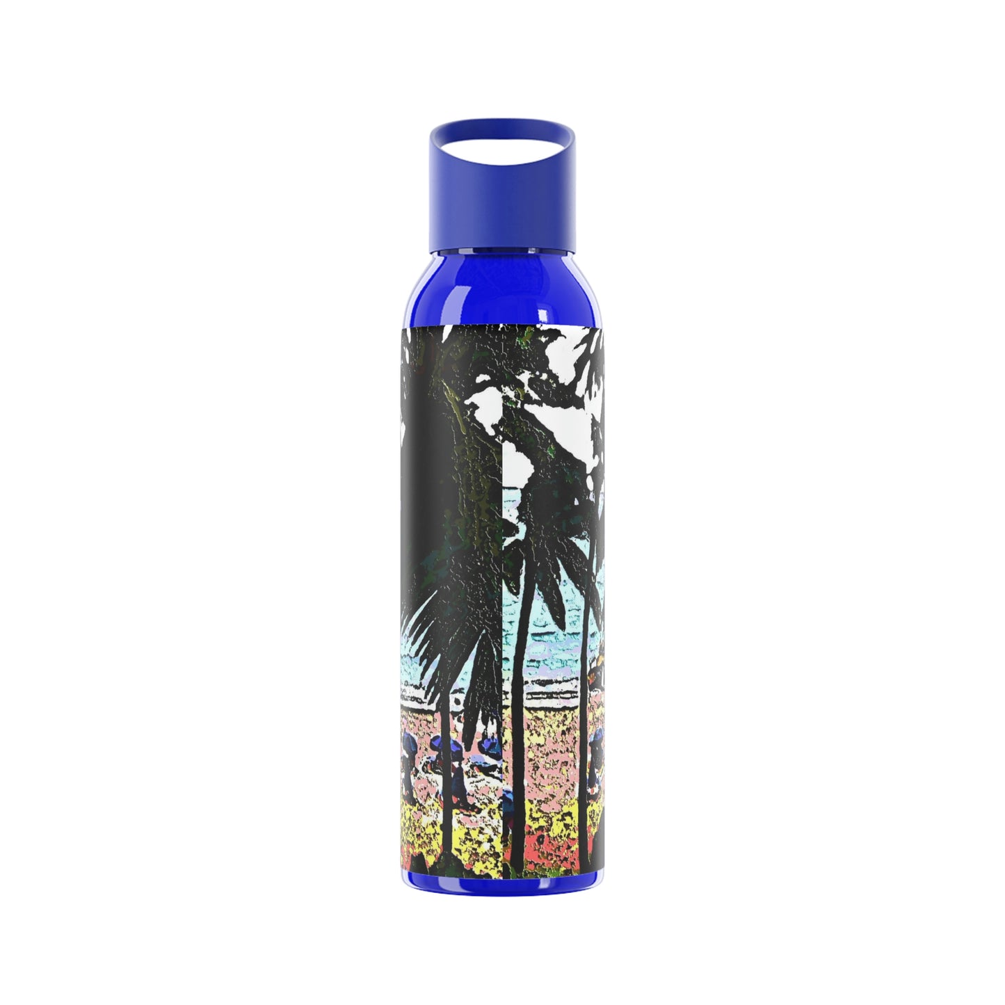 Sky Water Bottle ... "A Beautiful Beach Amongst The Palms" ... The Outrigger Waikiki, Honolulu, Oahu ... Original Works ...