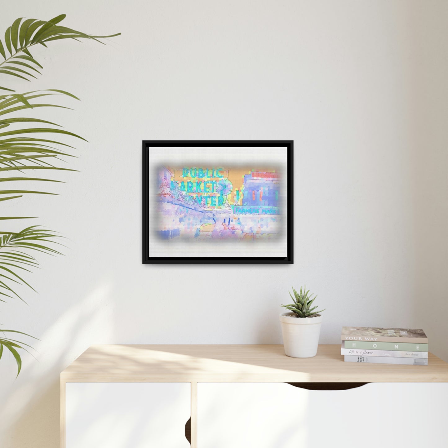 Matte Canvas, Black Frame ... PPM: Pike Place Market ... Original Work ... Winter 2022 ...
