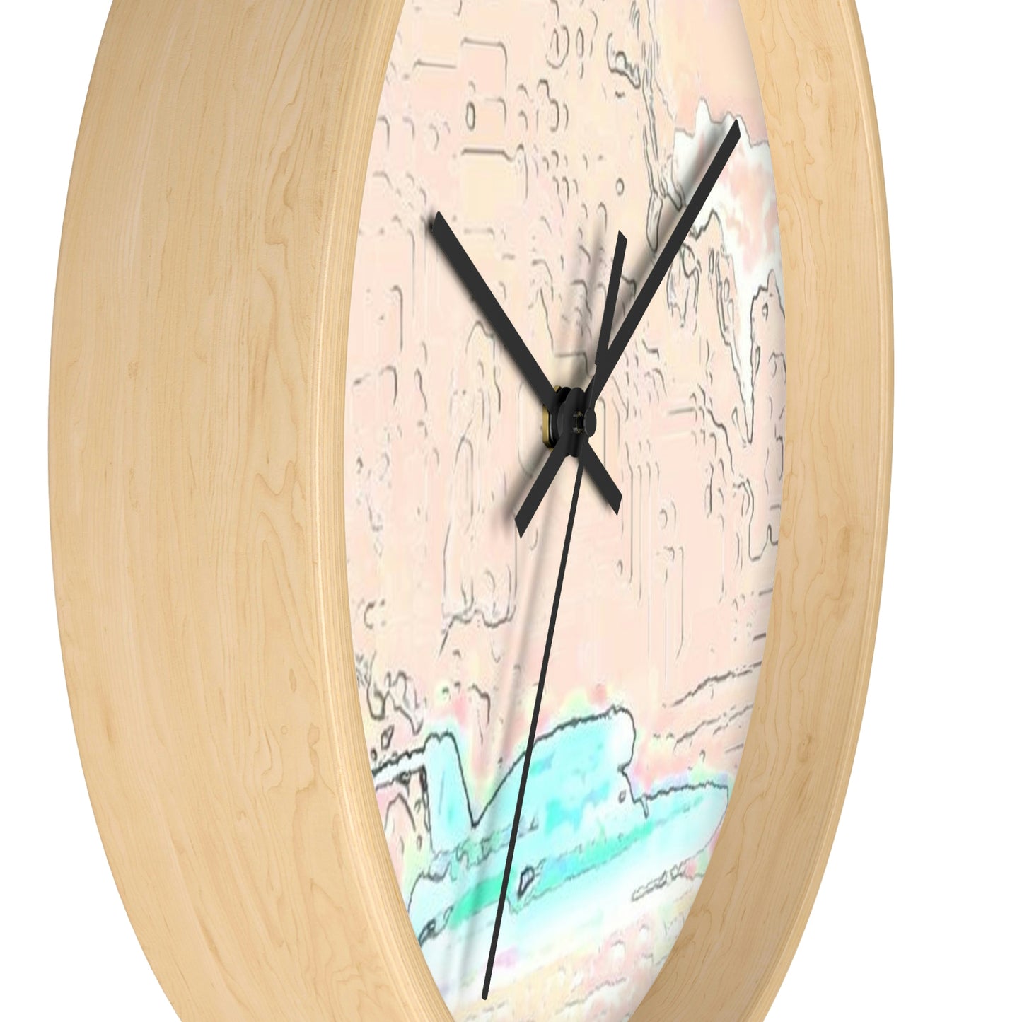 Wall clock ...  Seattle Columbia Cup On Lake Washington ... "Dave Wilcox Heads For The Win" ... Associate Gift-Photo ... Original Works ...