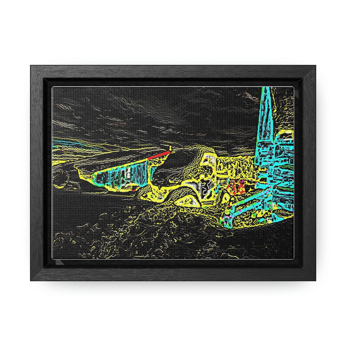 Gallery Canvas Wraps, Horizontal Frame ... "Snow Vehicle In Snow Storm At-Rest" ... Circa 12Mar23 ... Central Idaho ... 18-Hours Rendering Time: Original Works ...
