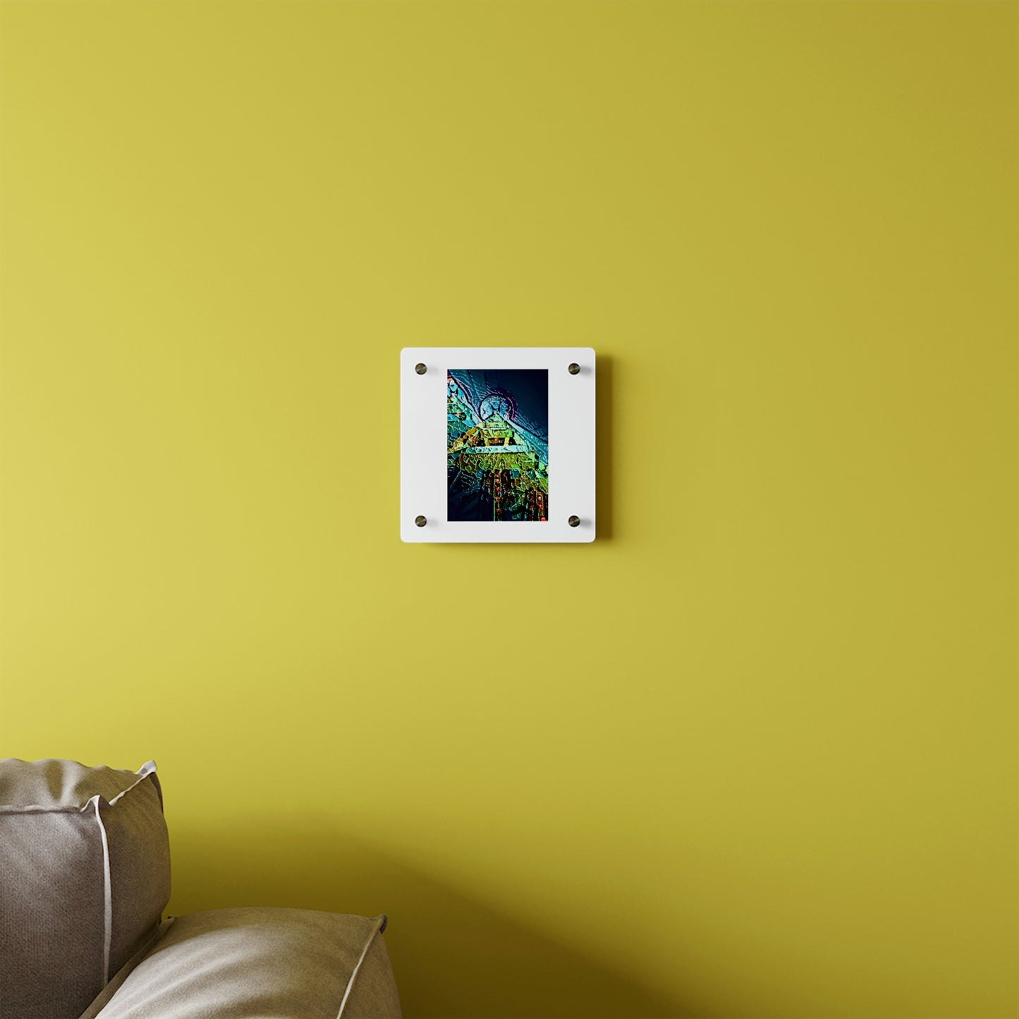 Acrylic Wall Art Panels ... "Seattle's World Fair" ... Below Space Needle 'Looking Up' ... On A Very Rainy Morning (Father's Family Photo). ... Original ...
