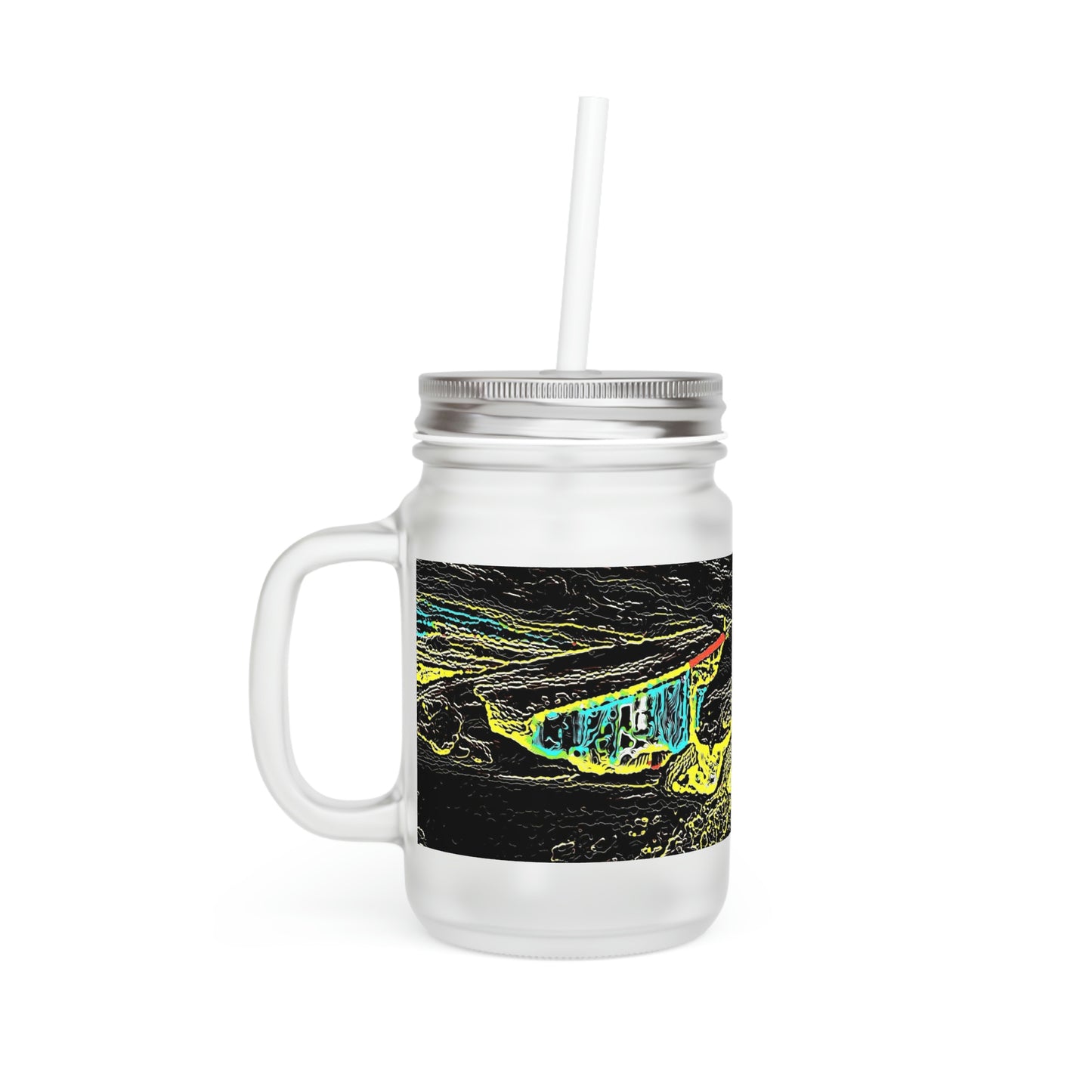 Mason Jar ... "Snow Vehicle In Snow Storm At-Rest" ... Circa 12Mar23 ... Central Idaho ... 18-Hours Rendering Time: Original Works ...