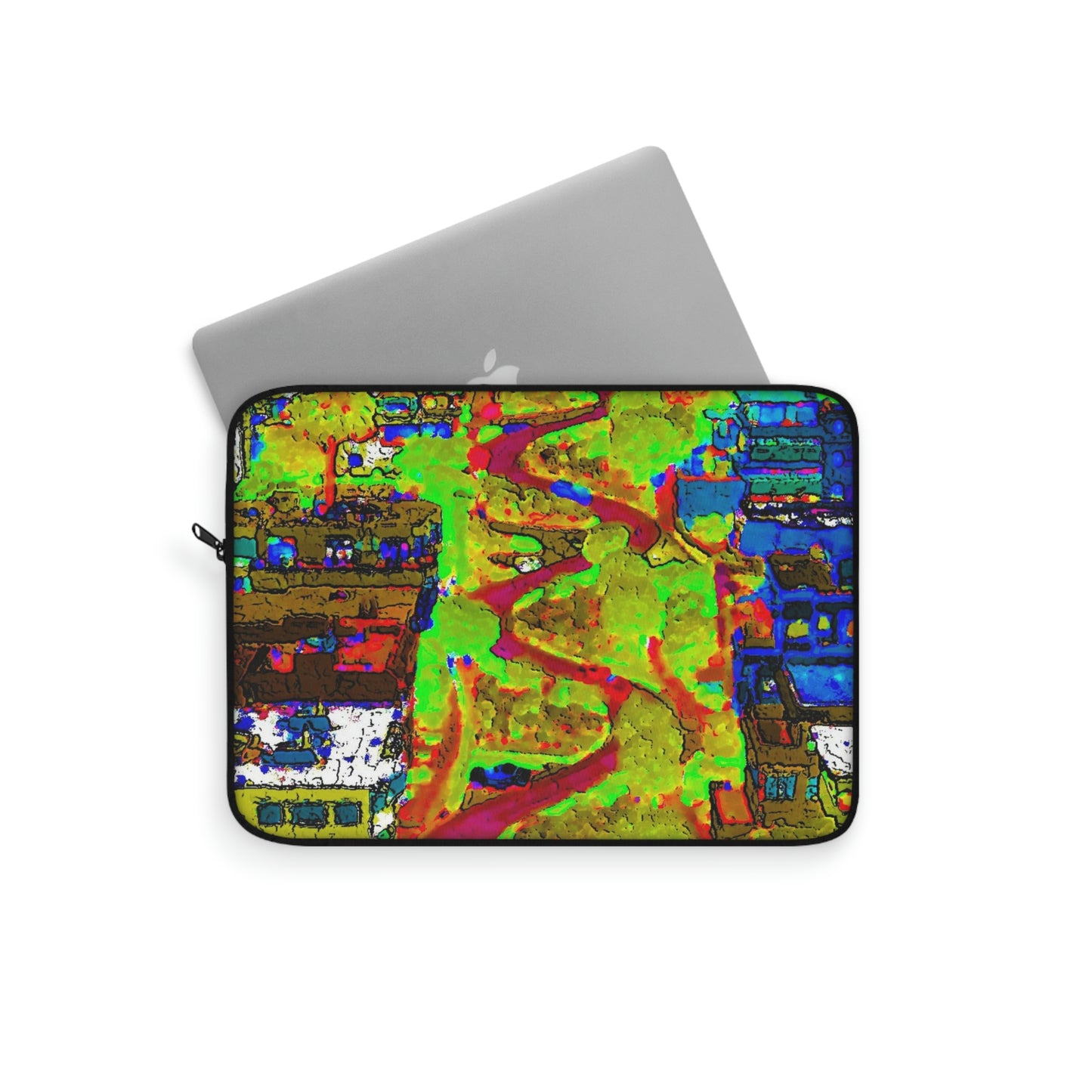 Laptop Sleeve ... A Crazy Street ... 'Eight Winding Curve-Switchbacks' ... "Lombard Street, San Francisco, CA' ... Family Archives: 1970's ... Original Works ...