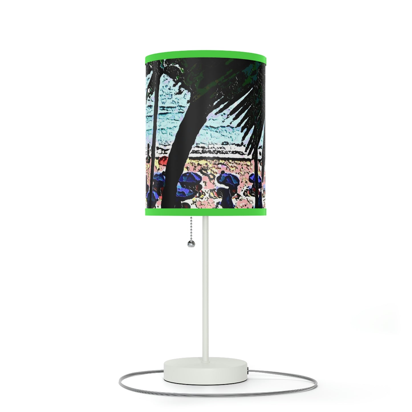 Lamp on a Stand, US|CA plug ... "A Beautiful Beach Amongst The Palms" ... The Outrigger Waikiki, Honolulu, Oahu ... Original Works ...
