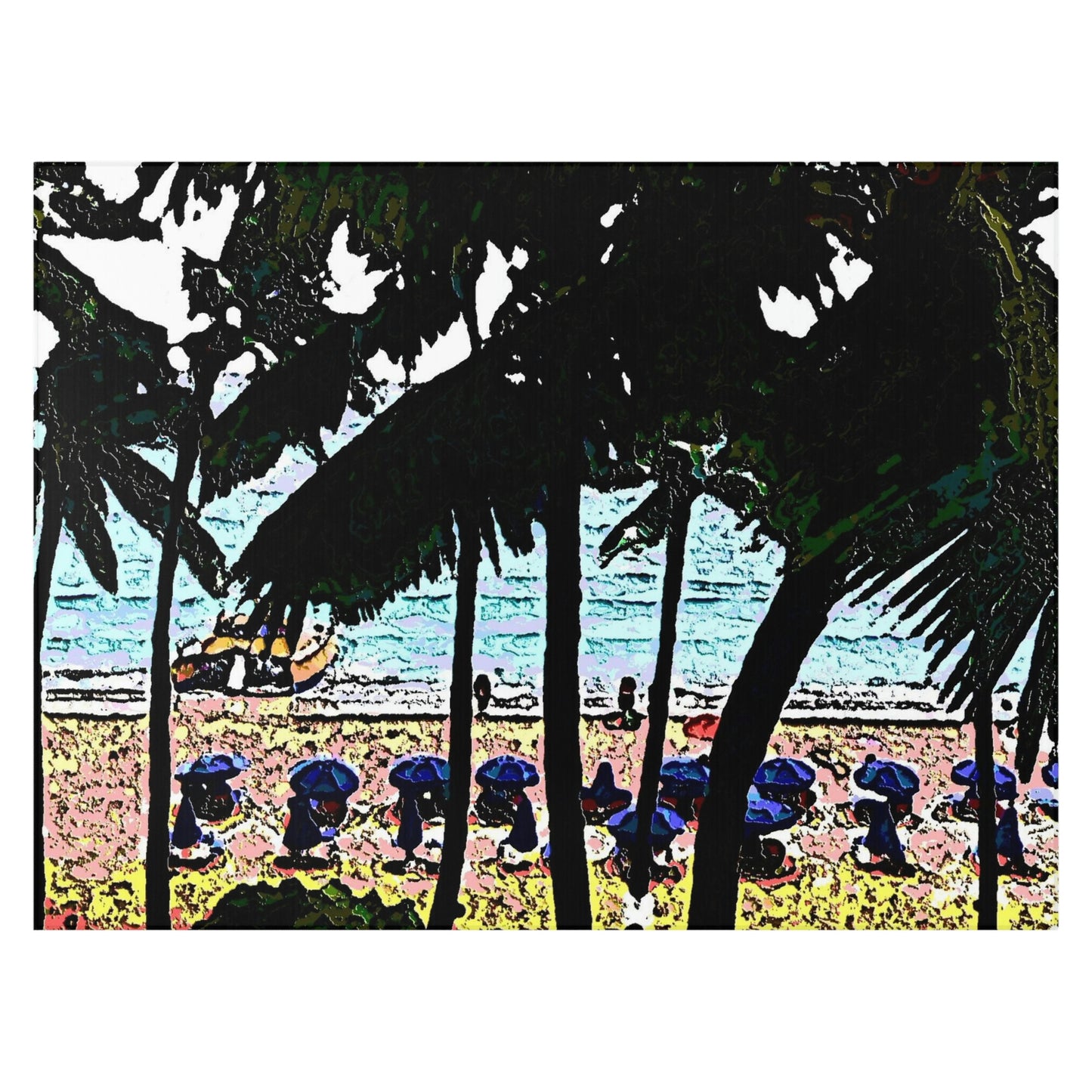 Dornier Rug ... "A Beautiful Beach Amongst The Palms" ... The Outrigger Waikiki, Honolulu, Oahu ... Original Works ...