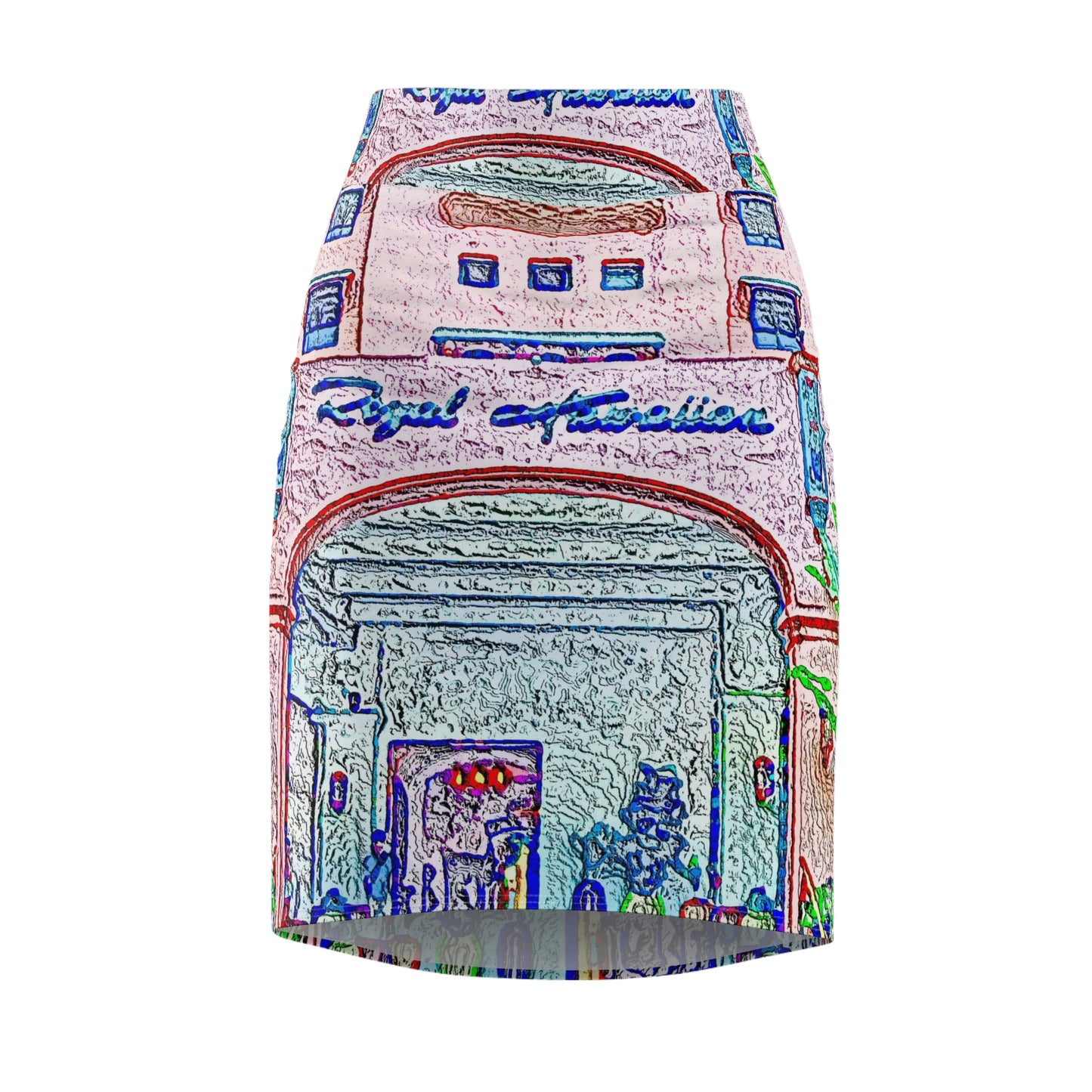Women's Pencil Skirt ... "La Grande Entree" At: 'The Pink Palace' ... The Royal Hawai'ian ... Honolulu, HI ... '27Oct2014' ... Original Works ...