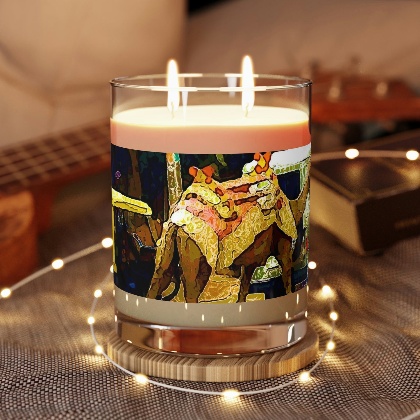 Scented Candle - Full Glass, 11oz ... "Truckin'-Up-To-Buffalo ... 'Oops - Wrong Country' ... Truckin'-Up-To-New Delll -'E' ... " ... (Delhi, India) ... 5July2007. Original Works ...