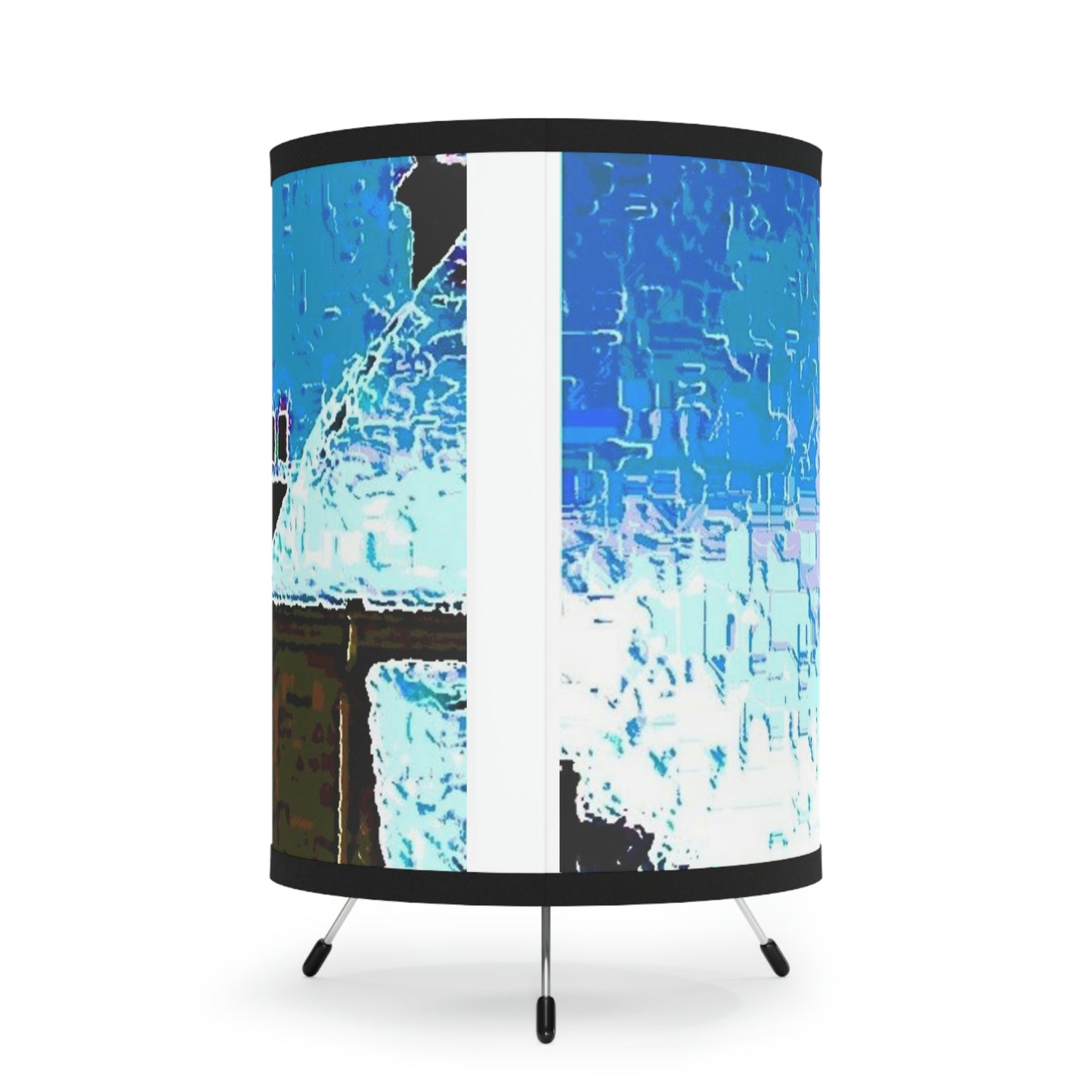 Tripod Lamp with High-Res Printed Shade, US\CA plug ...  Walikng The Streets & Alleys ... 'Strolling The Canals ... '  ... Original Works  ...