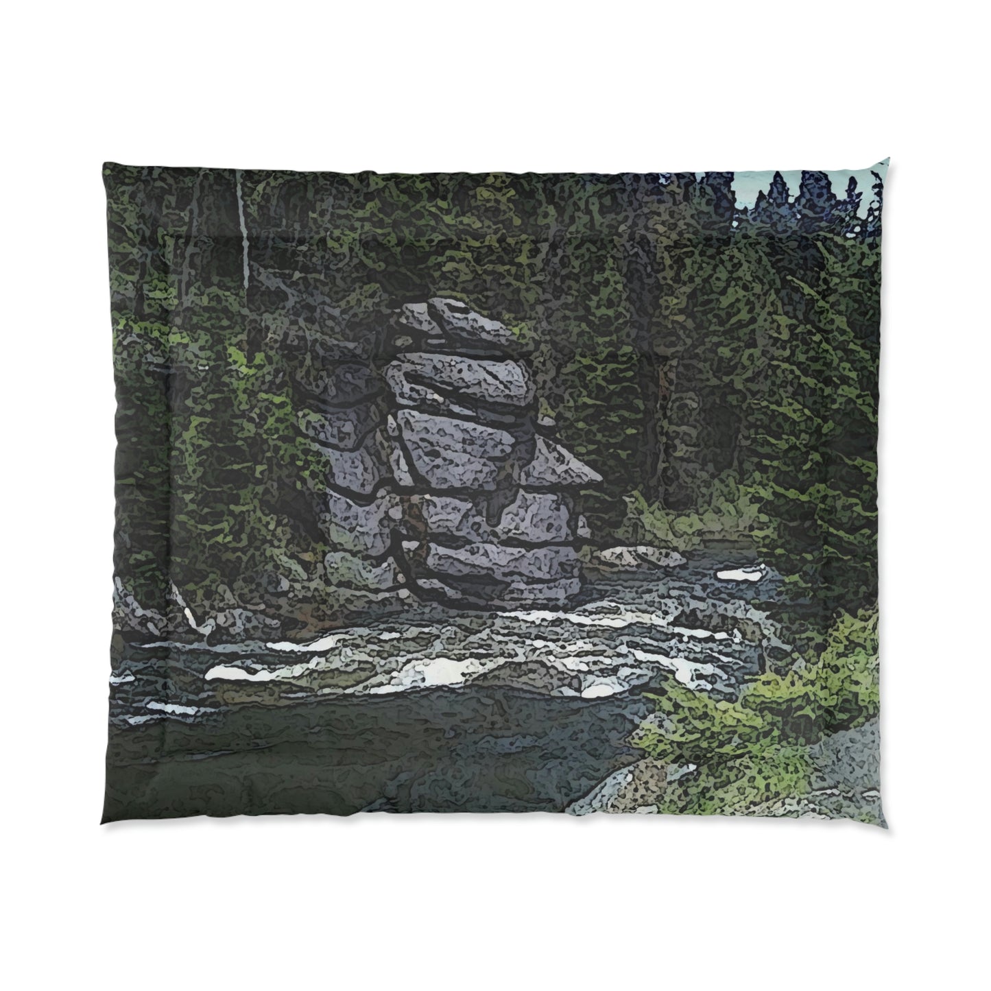 Comforter ..."I Am Innocent" ... Tricky-Dick Immortalized ... Nixon Rock: Along The River ... Central Idaho, Summer 2020 ... Original Works ...
