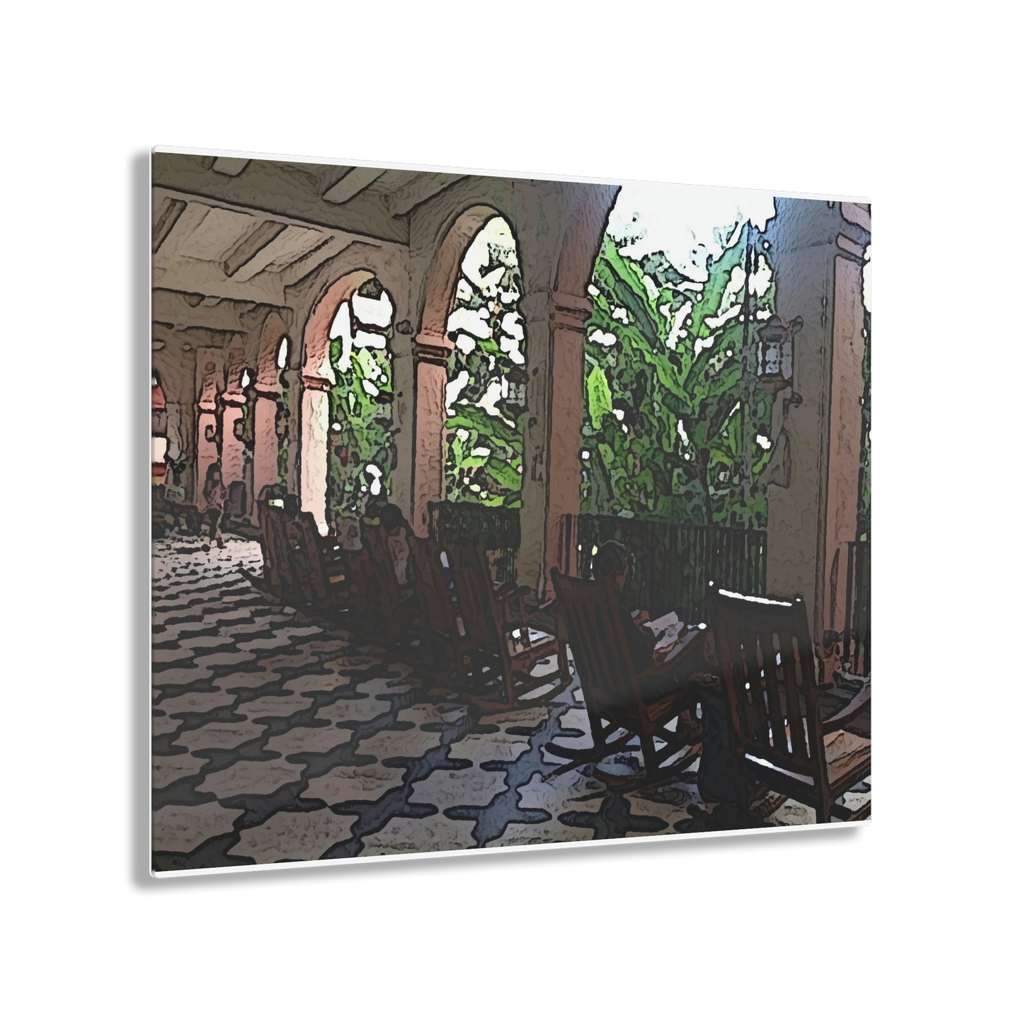 Acrylic Prints ...  Lanai & Rocking Chairs At: 'The Pink Palace' ... The Royal Hawai'ian ... Honolulu, HI ... '27Oct2014' ... Original Works ...