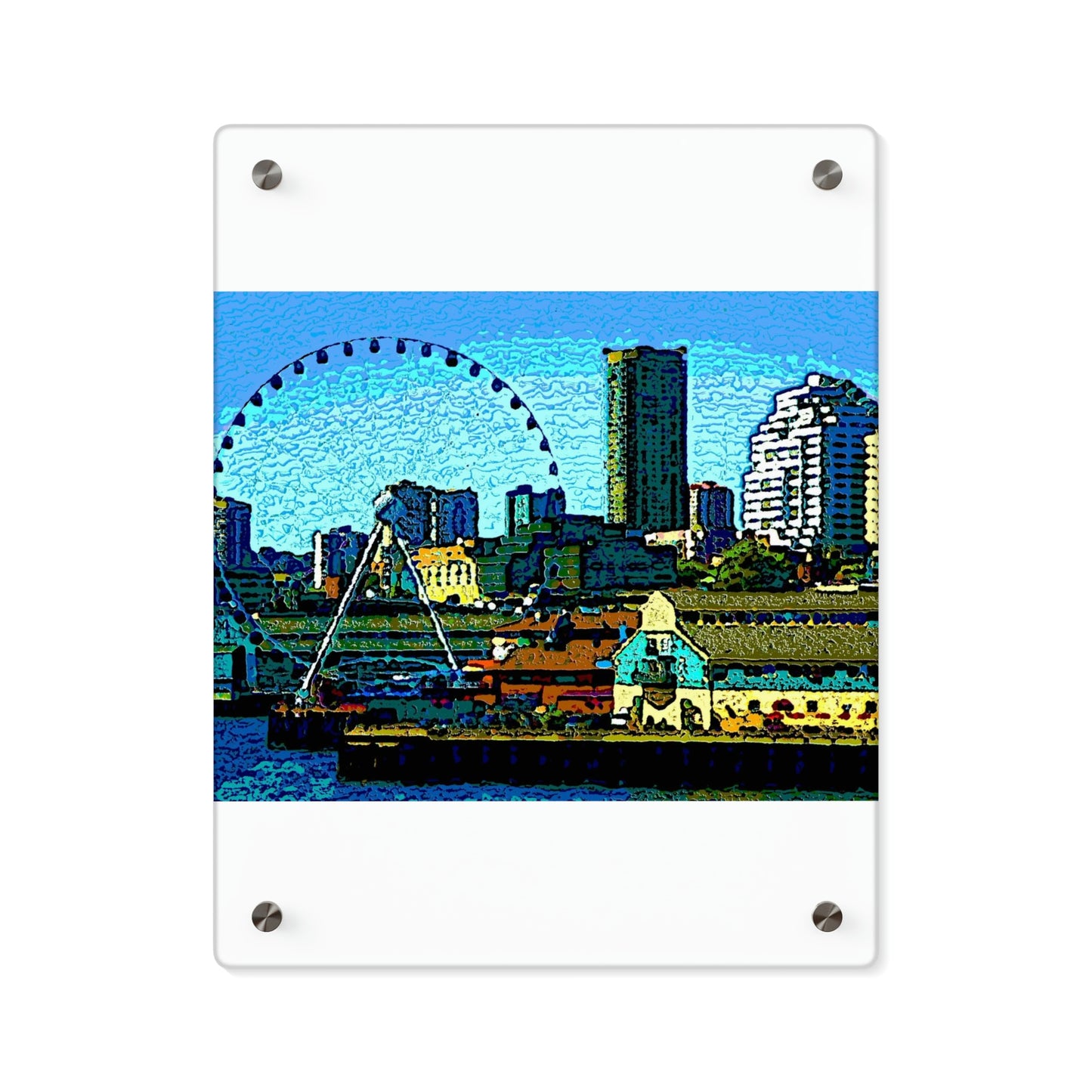Acrylic Wall Art Panels ... That Classic Wheel ... 'Seattle's Wheel' ... & An Old Classic Waterside Vendors ...  'Family Archives' ... Original Works ...