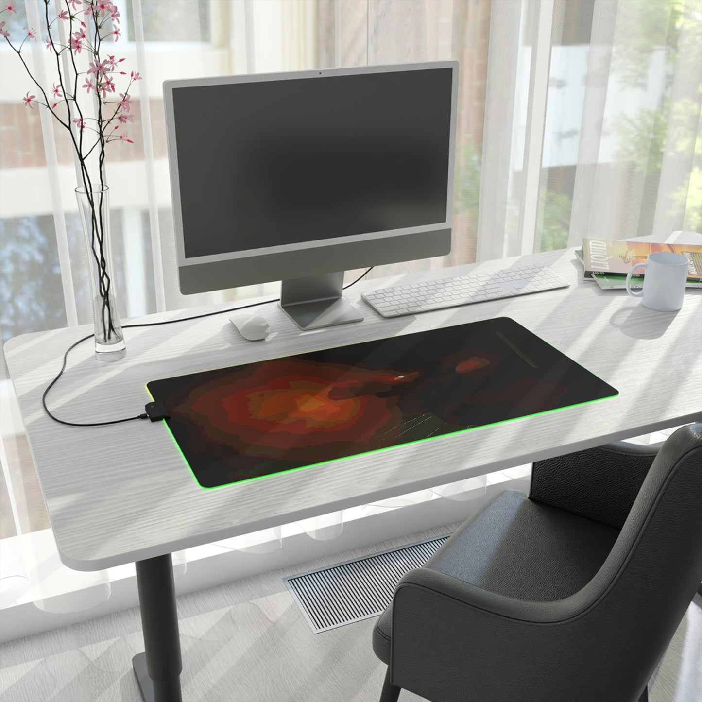 LED Gaming Mouse Pad ... Ruger .357 Magnum Early-Morning-Target-Practice ... 'Circa April 2022' ... Original Works ...