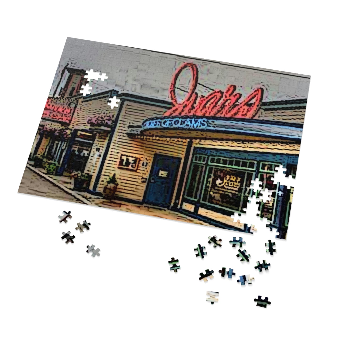 Jigsaw Puzzle (30, 110, 252, 500,1000-Piece) ...  In-A-Hurry & Stressed? ... Remember: Keep "Clam" ... Clam_Happy ...  'Ivars: Seattle Waterfront' ... Personal Archives ... Original Works ...