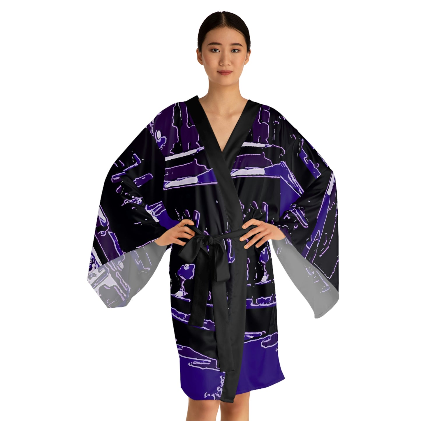 Long Sleeve Kimono Robe ...  'Rice-A-Roni-A-San Francisco Treat' ... "A Cable Car Classic" ... Family Archives: 1973 ... Original Works ...