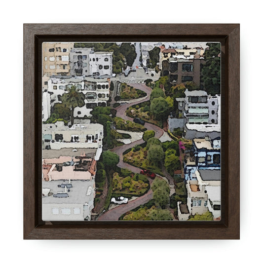 Gallery Canvas Wraps, Square Frame ... A Crazy Street ... 'Eight Winding Curve-Switchbacks' ... "Lombard Street, San Francisco, CA' ... Family Archives: 1970's ... Original Works ...