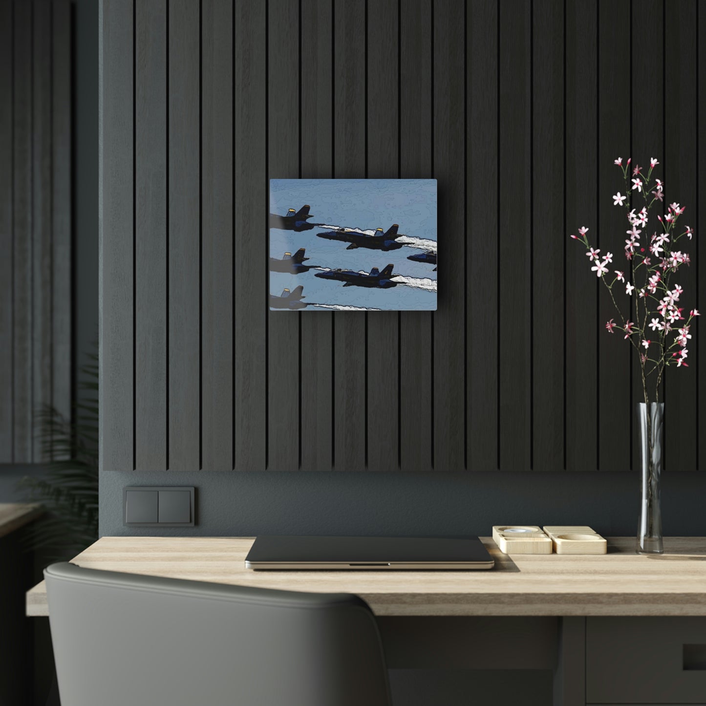 Acrylic Prints ... Seattle Seafair ..."Blue Angels Run Over Lake Washington" ... Circa Mid 1980's ... Dr FJ Holt ... Original Works ...
