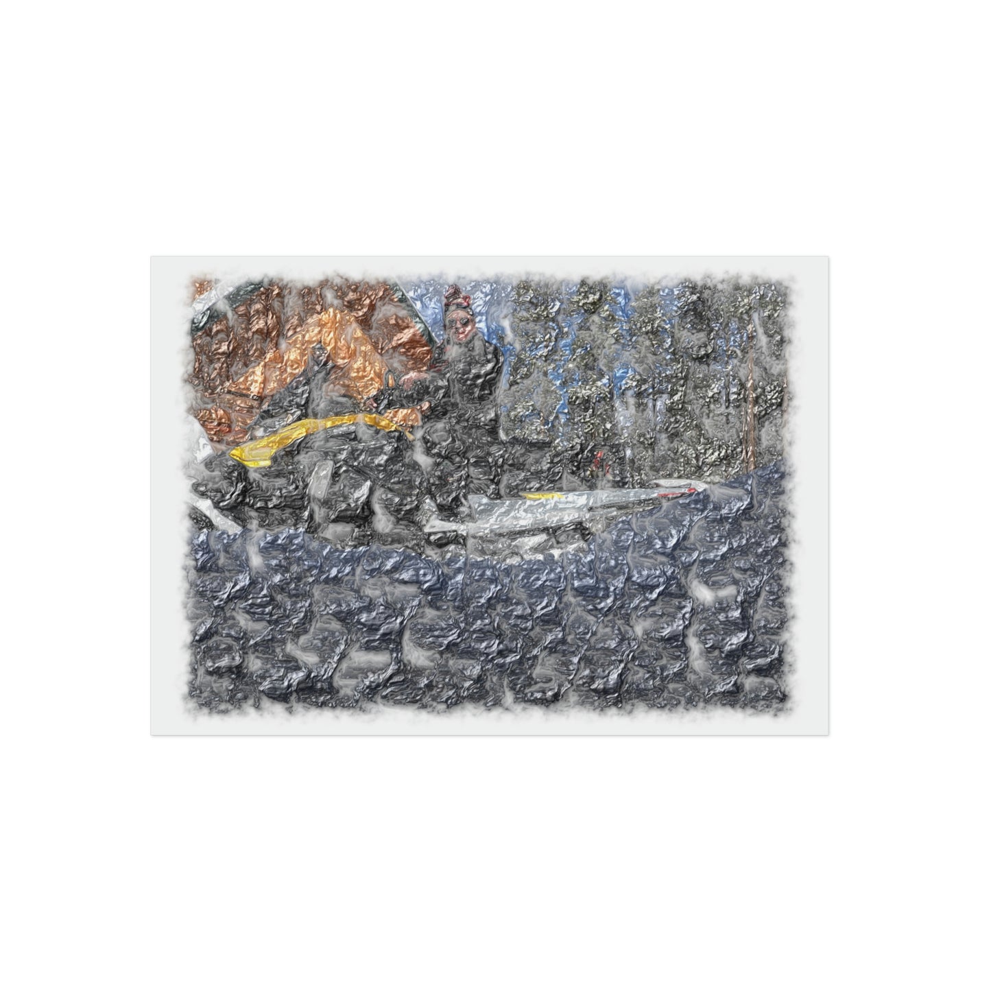 Aluminum Composite Panels ... "Packing After The Storm_2" ... Circa 3Apr23 ... Rhett Creek, Idaho, USA ... Original Works ... (Wrinkled_Varnish) ...