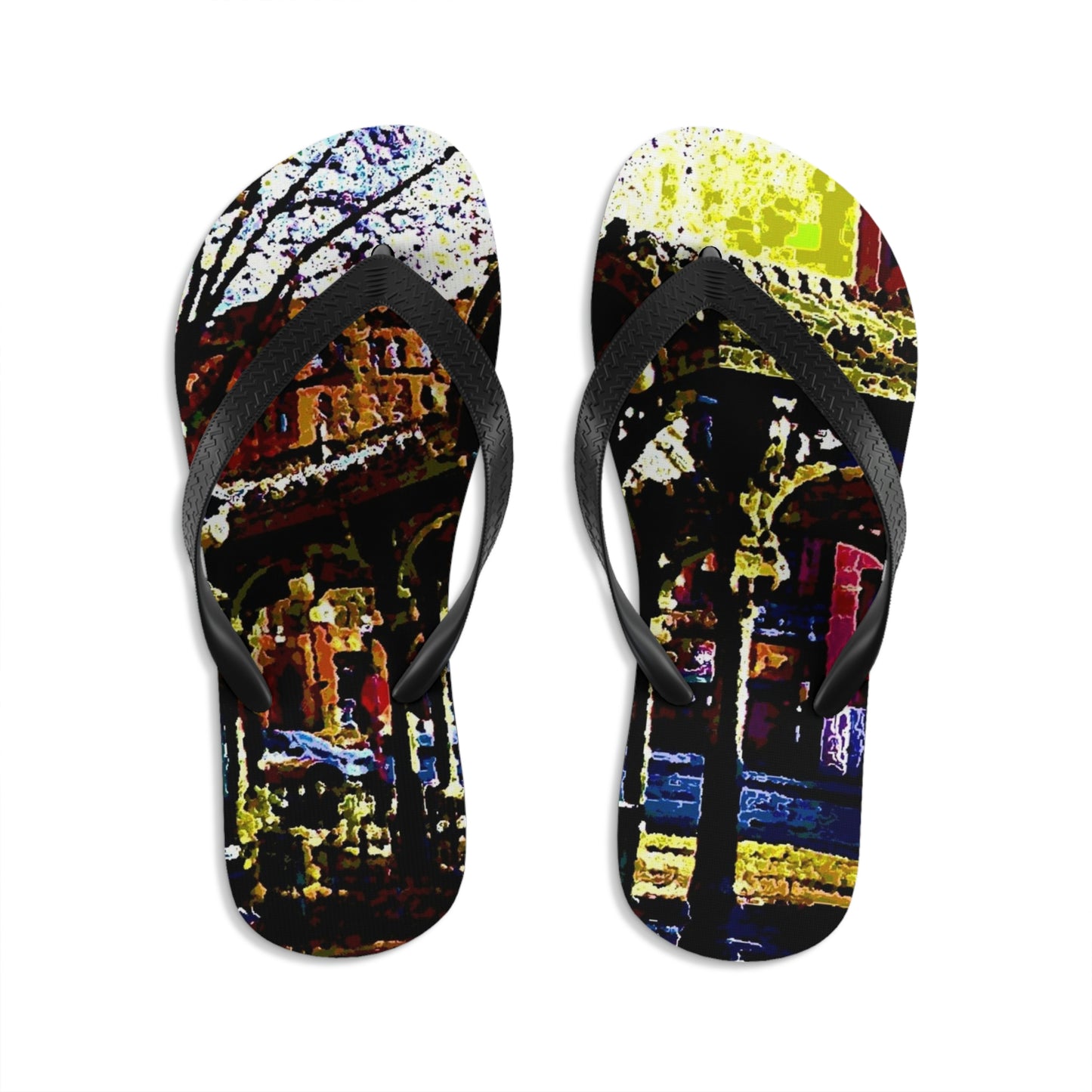 Unisex Flip-Flops ... A Very Fine Place To Meet ... To Catch The Bus ... 'To Find A Friend' .. Just-To-Hangout ... Dr FJHolt Base Photo ... Original Works ...