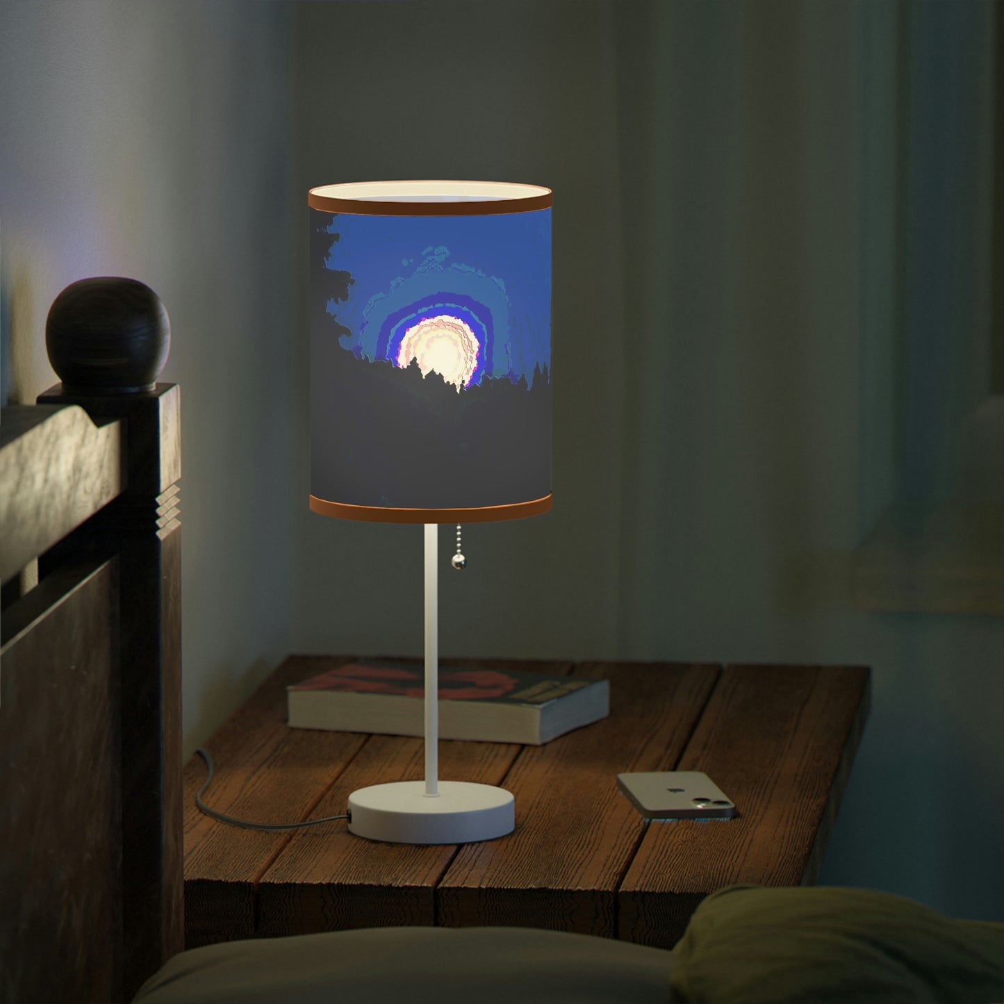 Lamp on a Stand, US|CA plug ... "The Road Home" ...' Over The River & Through The Woods To? ...' ... Moonscape Near Elk City, Idaho ... Original Works ... 5Jan23 ...