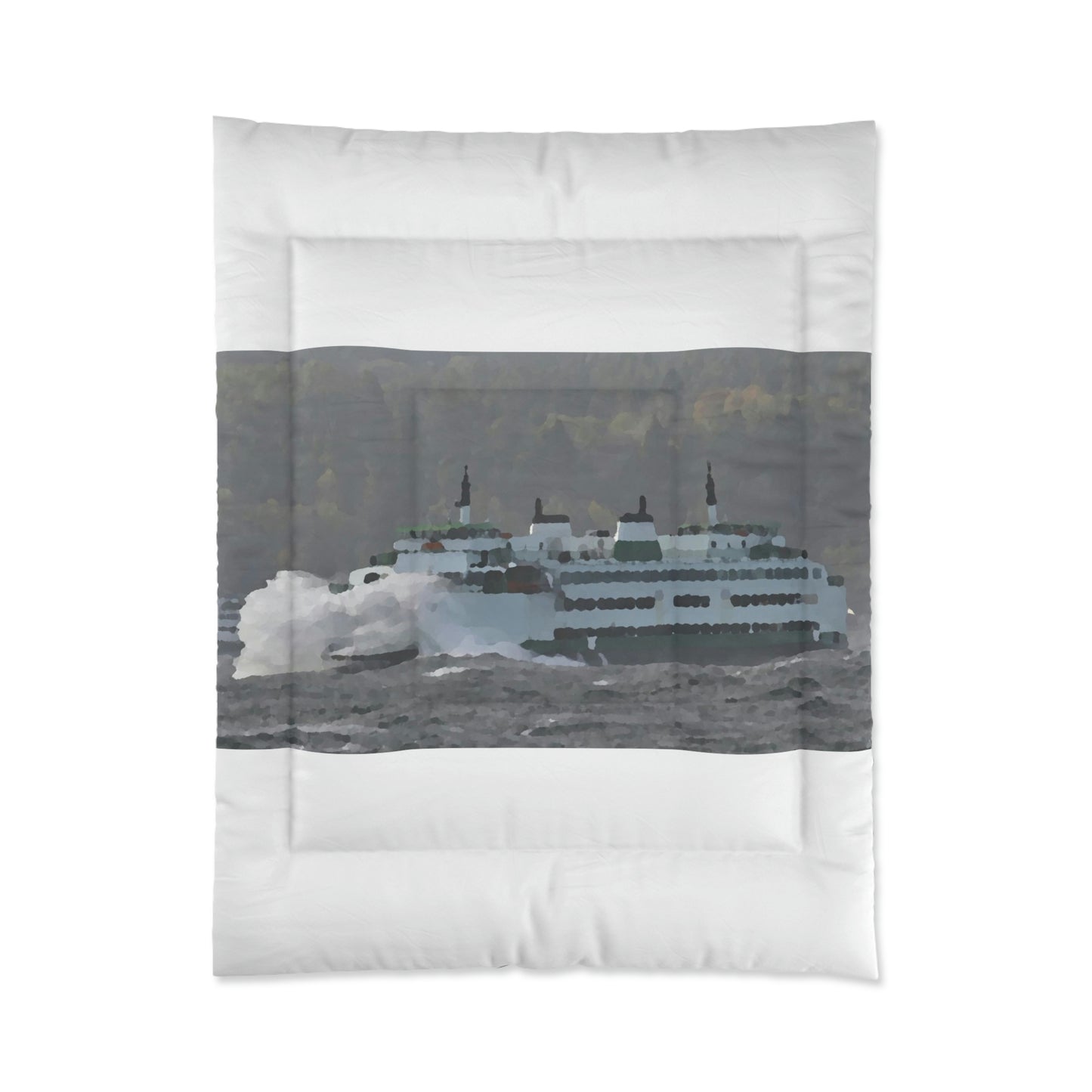 Comforter ... WADOT Ferry Crossing ... "A Very Rough Day" ... Mulkiteo Route ... Family Archives ... Early 1990's' ... Original Works ...