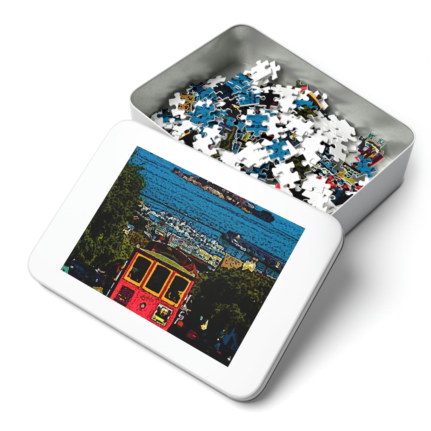Jigsaw Puzzle (30, 110, 252, 500,1000-Piece) ... San Francisco ... 'A Rice-A-Roni-A-San Francisco Treat' ... "A Cable Car Classic" ... Family Archives: 1973 ... Original Works ...