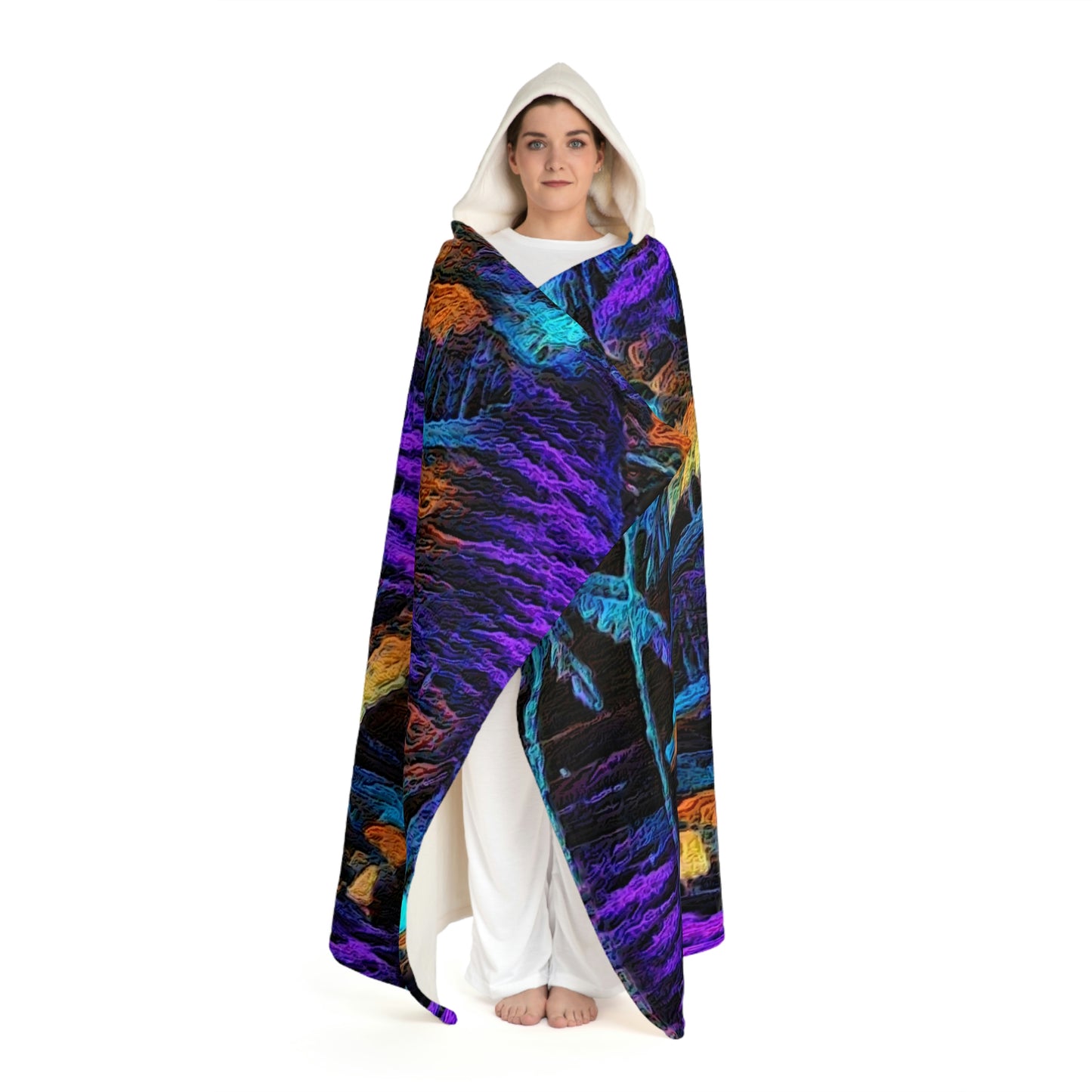 Hooded Sherpa Fleece Blanket ... "The Royal Hawai'ian: Waikiki Beach_Beach" ... Honolulu, HI ... October 2014 (Halloween) ... Original Works ...