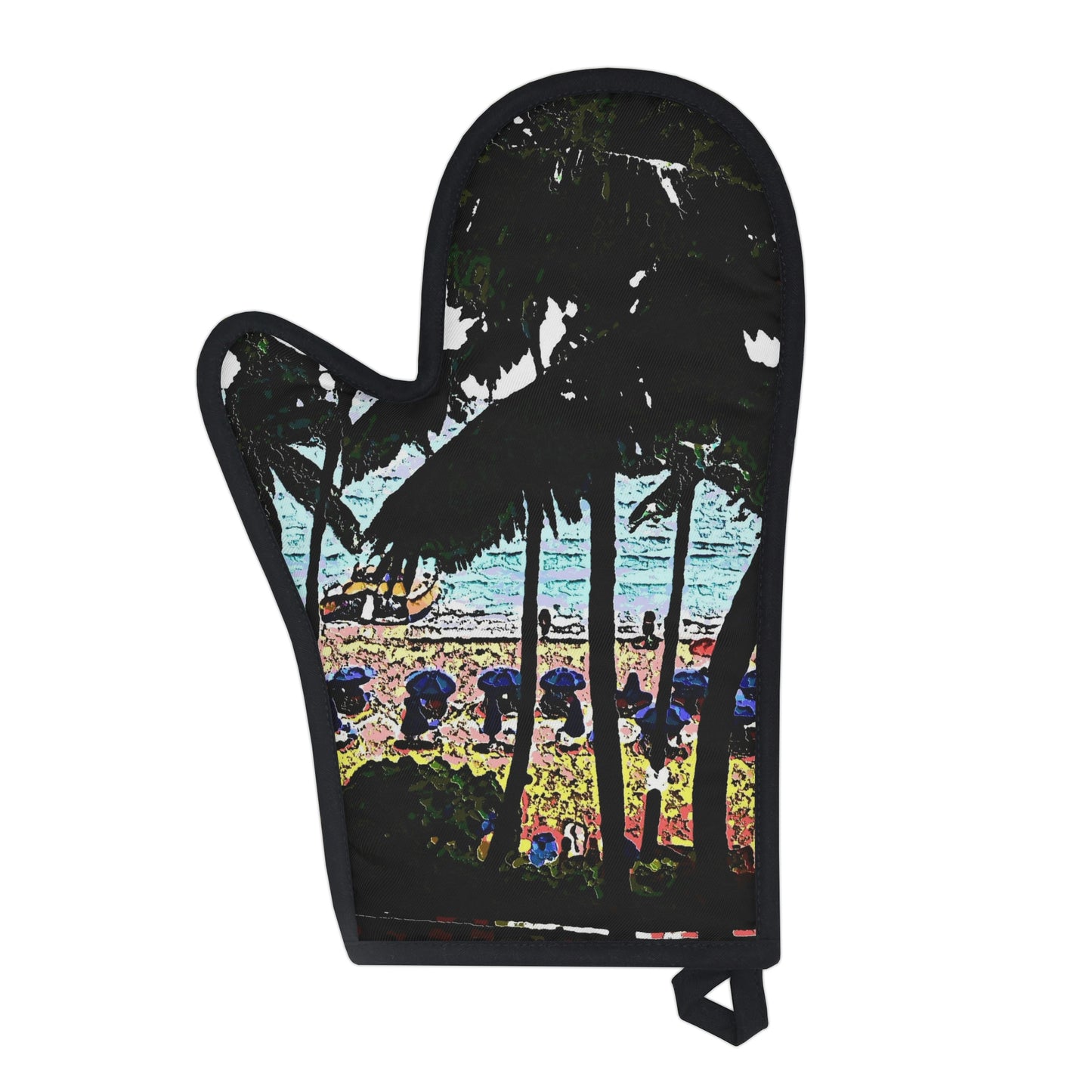 Oven Glove ... "A Beautiful Beach Amongst The Palms" ... The Outrigger Waikiki, Honolulu, Oahu ... Original Works ...