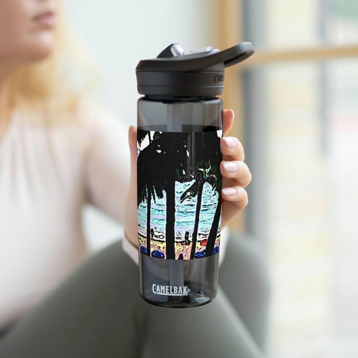CamelBak Eddy®  Water Bottle, 20oz\25oz ... "A Beautiful Beach Amongst The Palms" ... The Outrigger Waikiki, Honolulu, Oahu ... Original Works ...