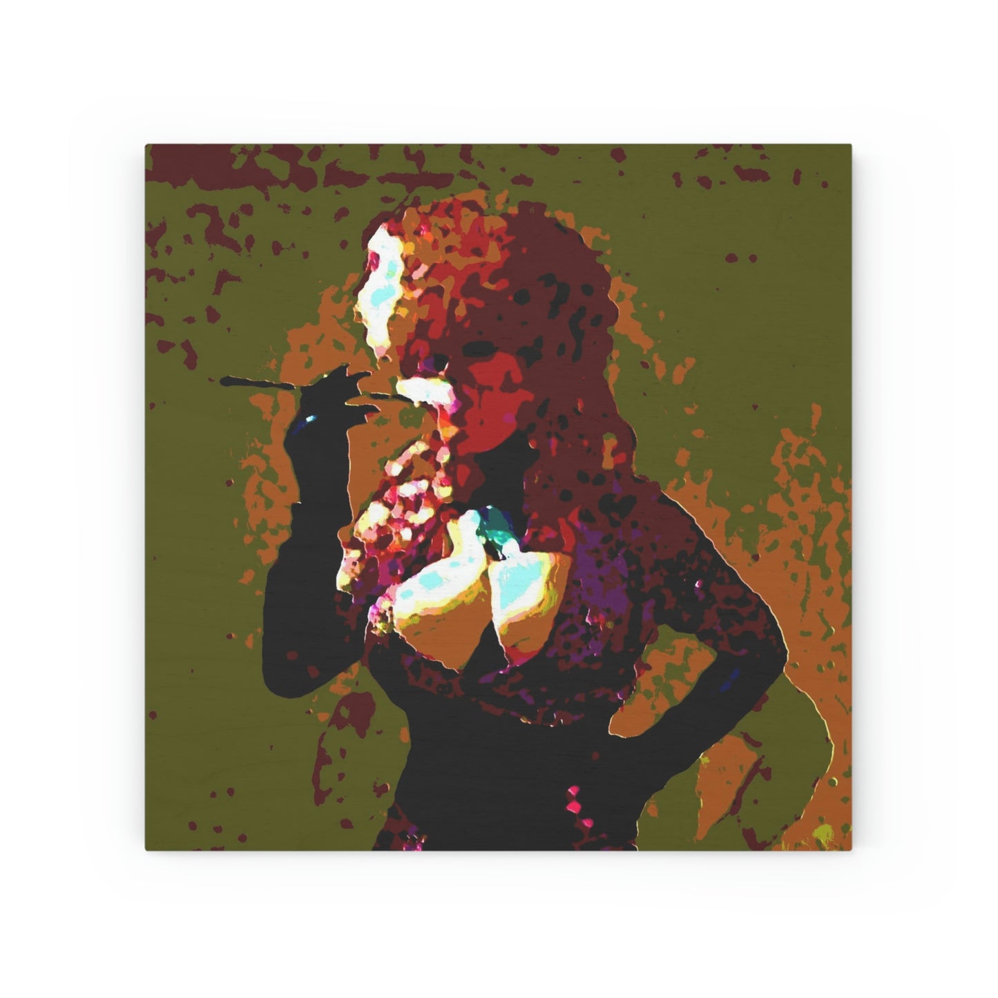 Wood Canvas ...  A Colleague Overseas ... 'Enjoying A Fag' ... Original Works ... "April Fools 2023" ... Hot-Tranny-Smoke ...