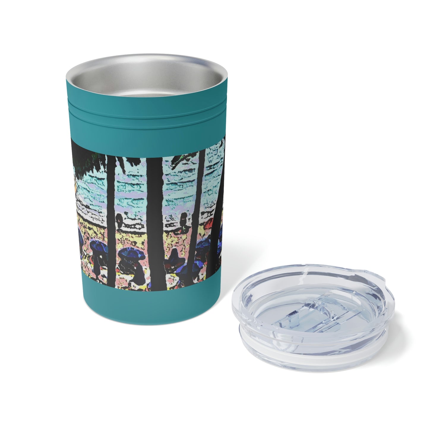 Vacuum Insulated Tumbler, 11oz ... "A Beautiful Beach Amongst The Palms" ... The Outrigger Waikiki, Honolulu, Oahu ... Original Works ...