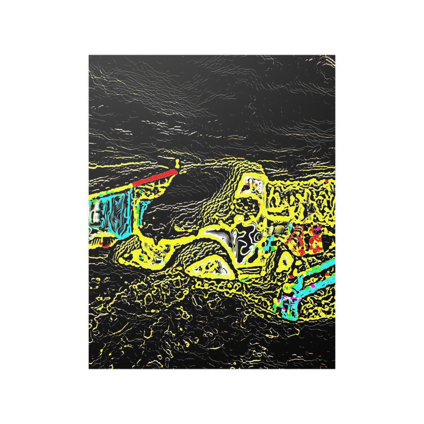 Satin Posters (210gsm) ... "Snow Vehicle In Snow Storm At-Rest" ... Circa 12Mar23 ... Central Idaho ... 18-Hours Rendering Time: Original Works ...