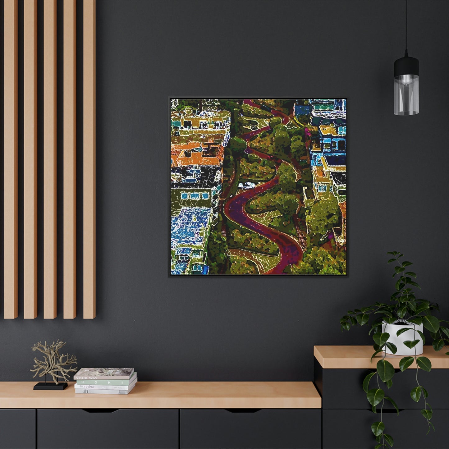 Gallery Canvas Wraps, Square Frame ... A Crazy Street ... 'Eight Winding Curve-Switchbacks' ... "Lombard Street, San Francisco, CA' ... Family Archives: 1970's ... Original Works ...