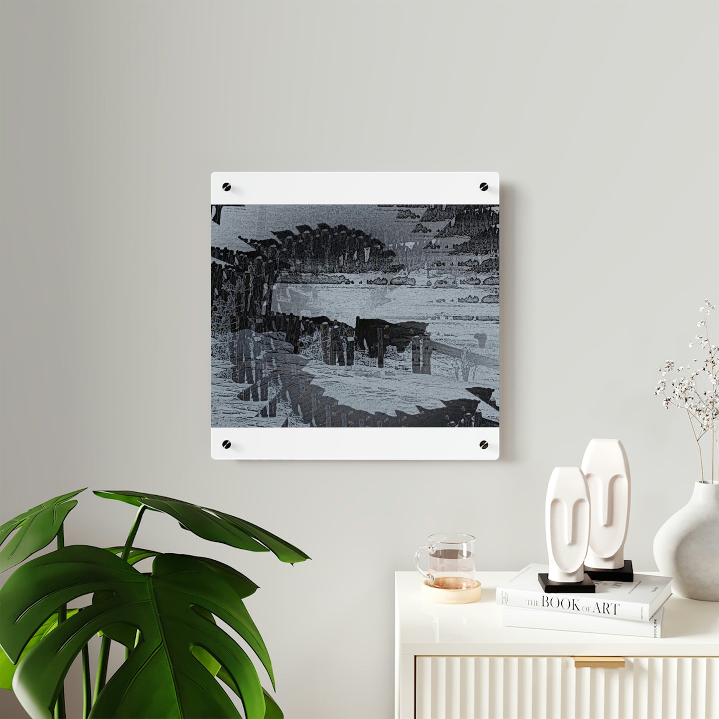 Acrylic Wall Art Panels ... A Quiet Morning ... "Along The Red River & Nature Preserve Plateau" ... Jan23 ... Original Works ...