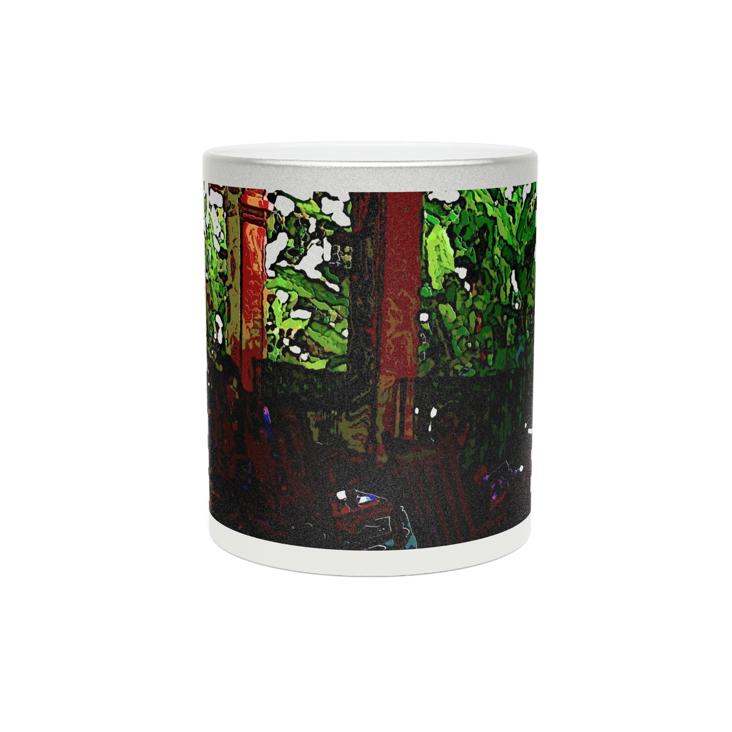 Metallic Mug (Silver\Gold) ... Lanai & Rocking Chairs At: 'The Pink Palace' ... The Royal Hawai'ian ... Honolulu, HI ... '27Oct2014' ... Original Works ...