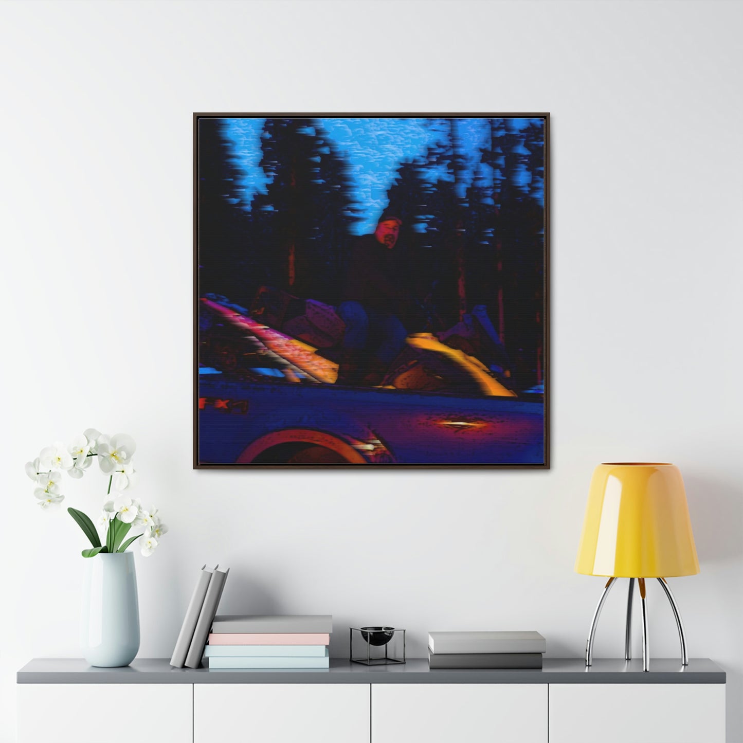 Gallery Canvas Wraps, Square Frame ... Two Modes Of Winter Transportation ... "Which One To Drive Next?" ... Choices-Choices-Choices ... Circa 4Jan23 ... Original Works ...