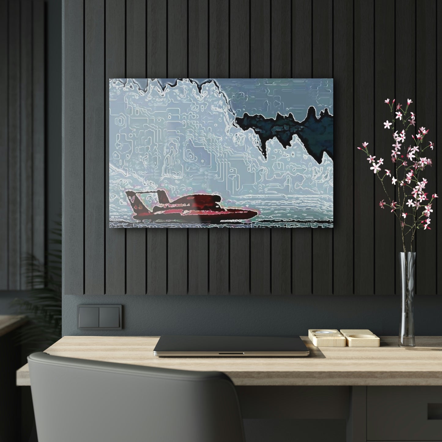 Acrylic Prints ... Seattle Columbia Cup On Lake Washington ... "Dave Wilcox Heads For The Win" ... Associate Gift-Photo ... Original Works ...