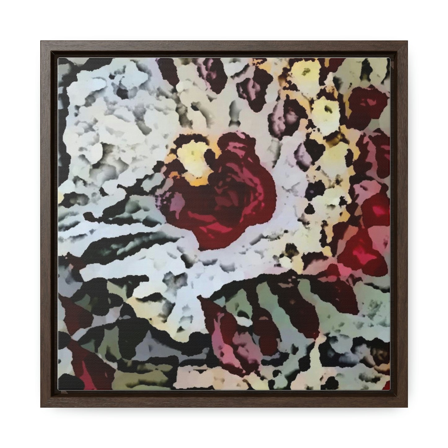 Gallery Canvas Wraps, Square Frame ... "A Friendly Flower" ... Pointsettia 'Pointing' ... Original Works ... (Supplied Photograph) ...
