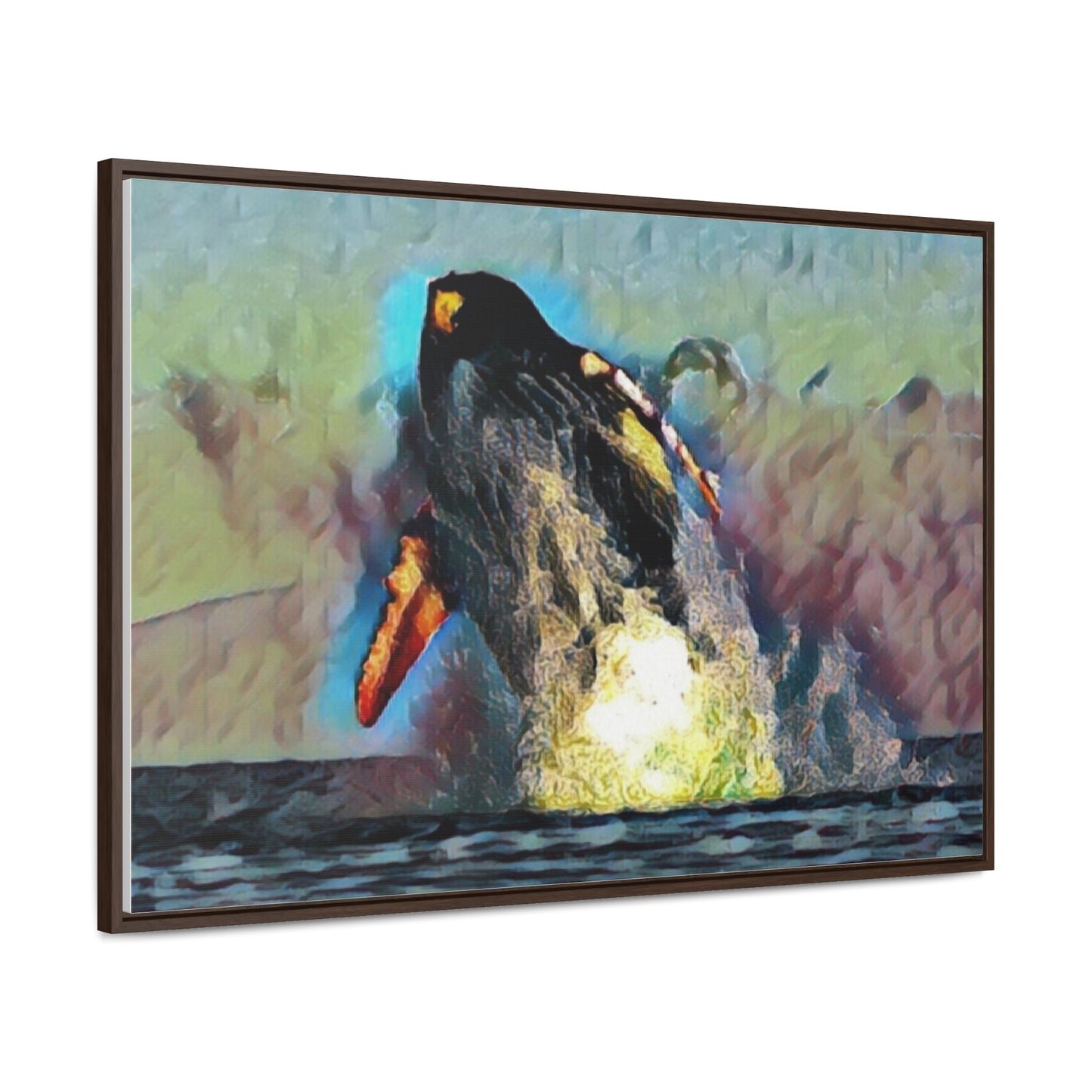 Gallery Canvas Wraps, Horizontal Frame ... An Extraordinary Humpback Breach ... 'With Explosive Energy' ... Family Archives (KPH) ... Circa: 21st Century. Maui, HI ... Original Works ...