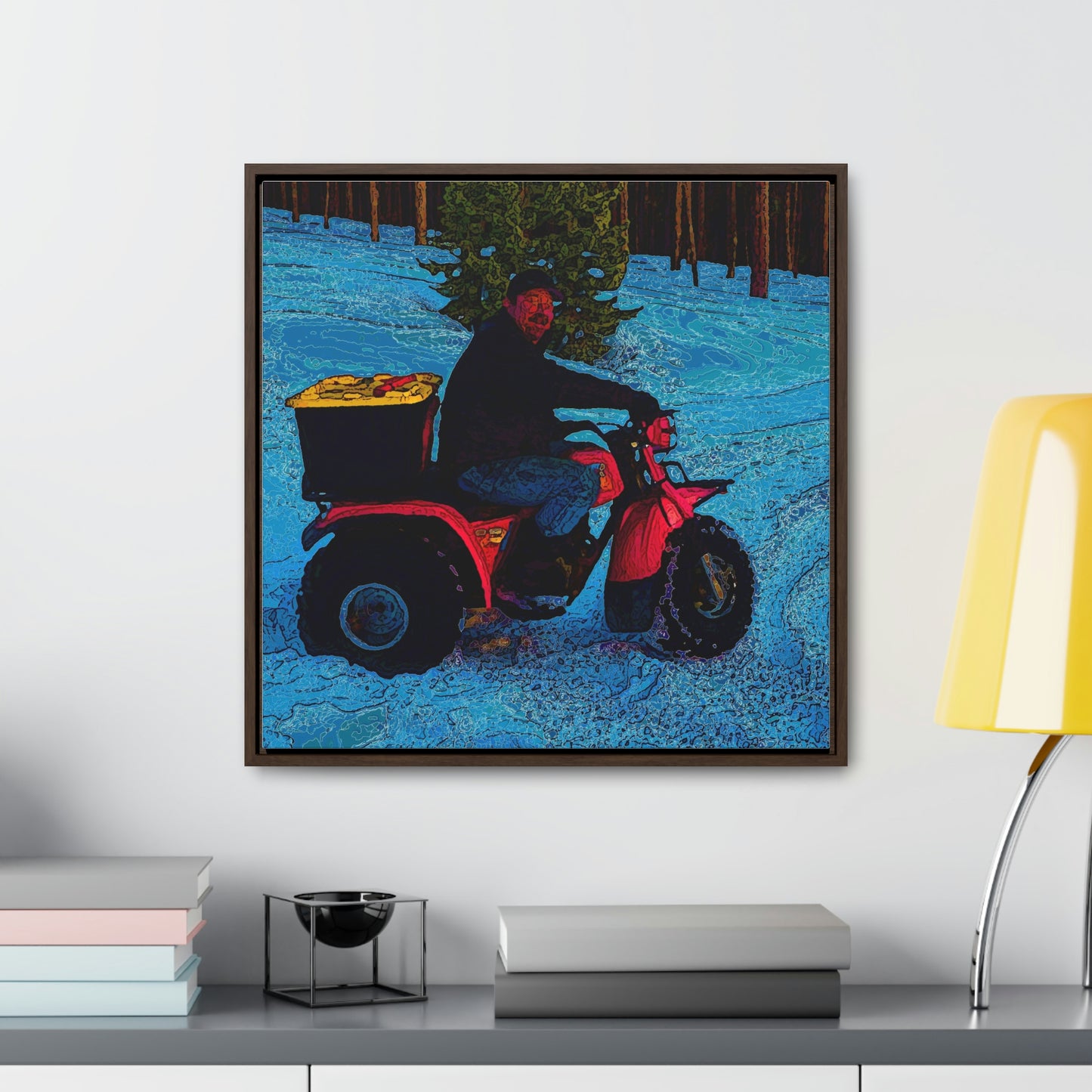 Gallery Canvas Wraps, Square Frame ... There's 2-Wheelin ... There's 4-Wheelin ... 'And-Of-Course' ... "There's 3-Wheelin-In-The-Snow" ...  Original Works ...