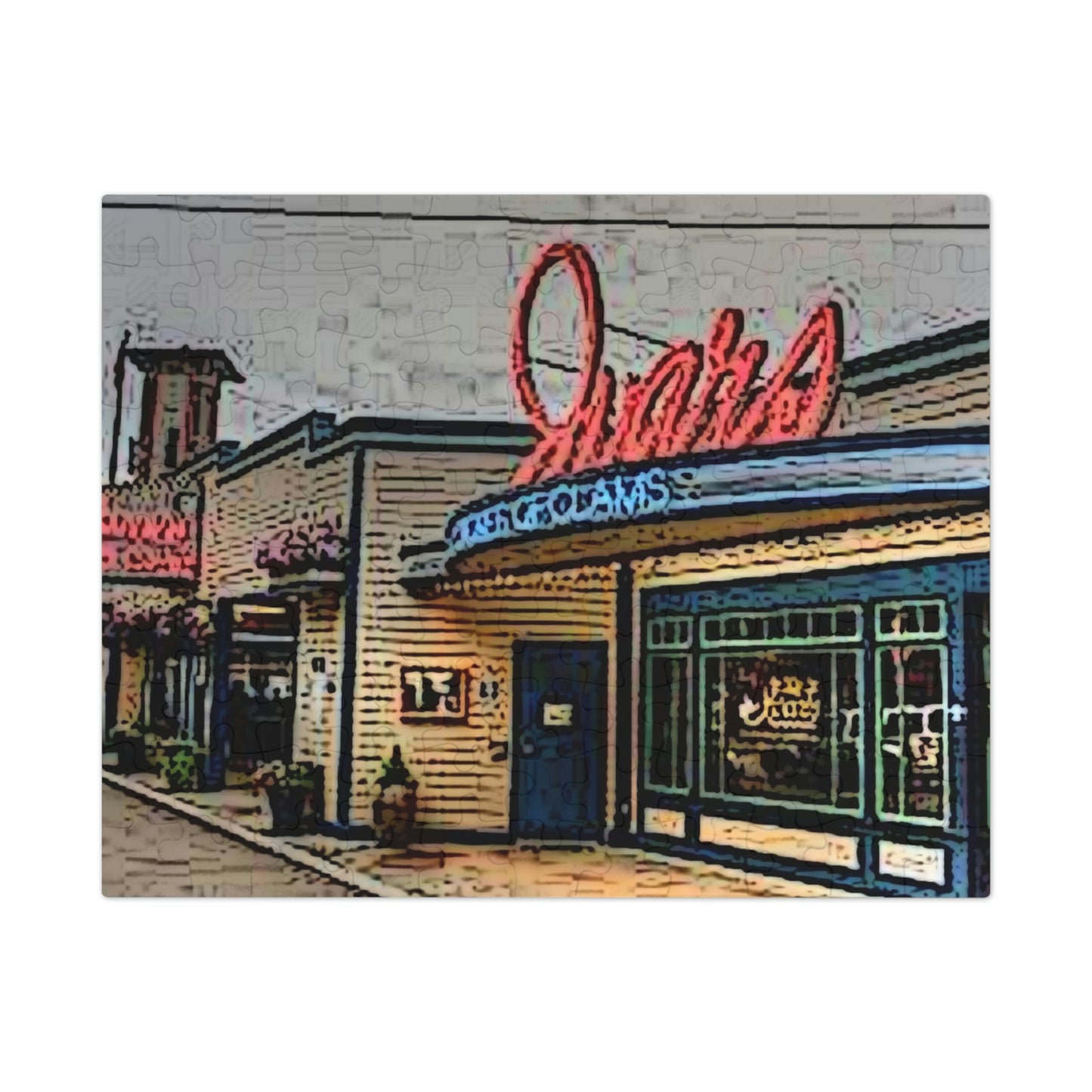 Jigsaw Puzzle (30, 110, 252, 500,1000-Piece) ...  In-A-Hurry & Stressed? ... Remember: Keep "Clam" ... Clam_Happy ...  'Ivars: Seattle Waterfront' ... Personal Archives ... Original Works ...