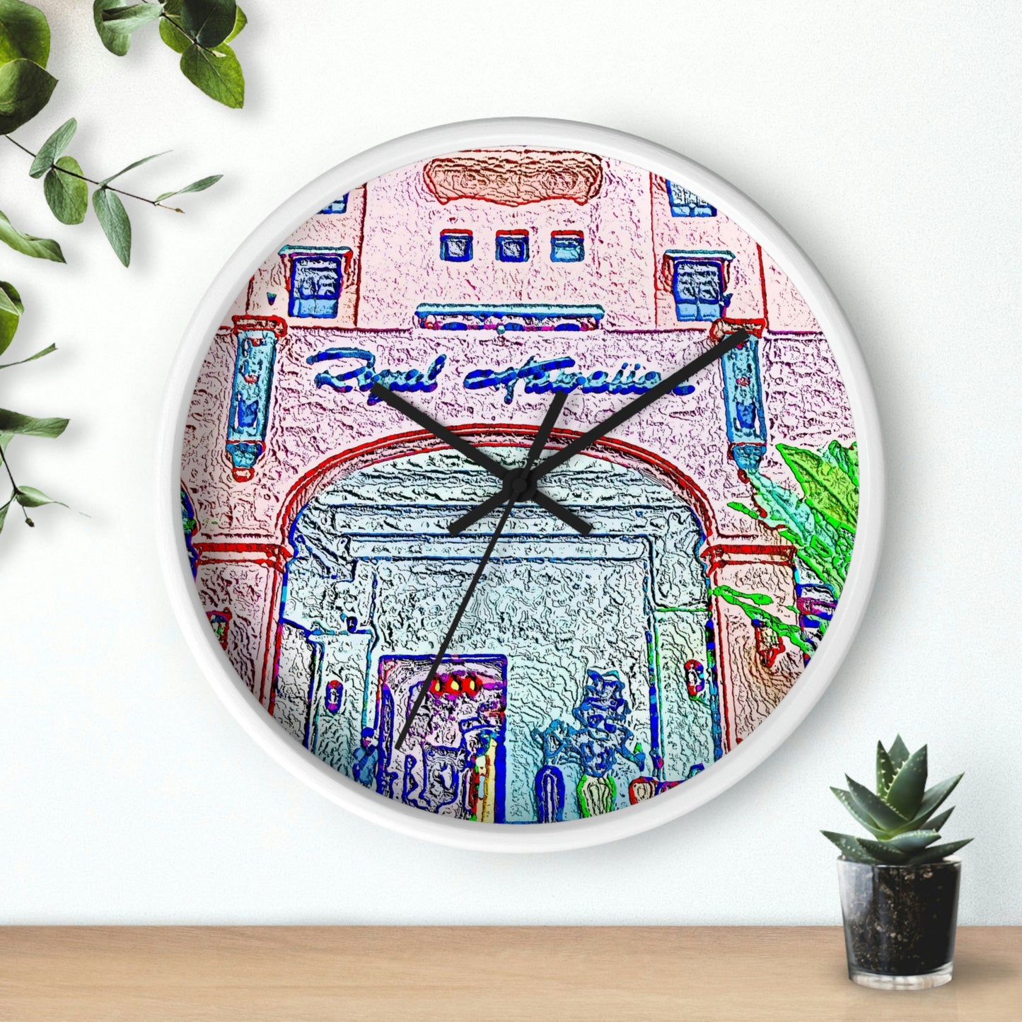 Wall Clock ... "La Grande Entree" At: 'The Pink Palace' ... The Royal Hawai'ian ... Honolulu, HI ... '27Oct2014' ... Original Works ...