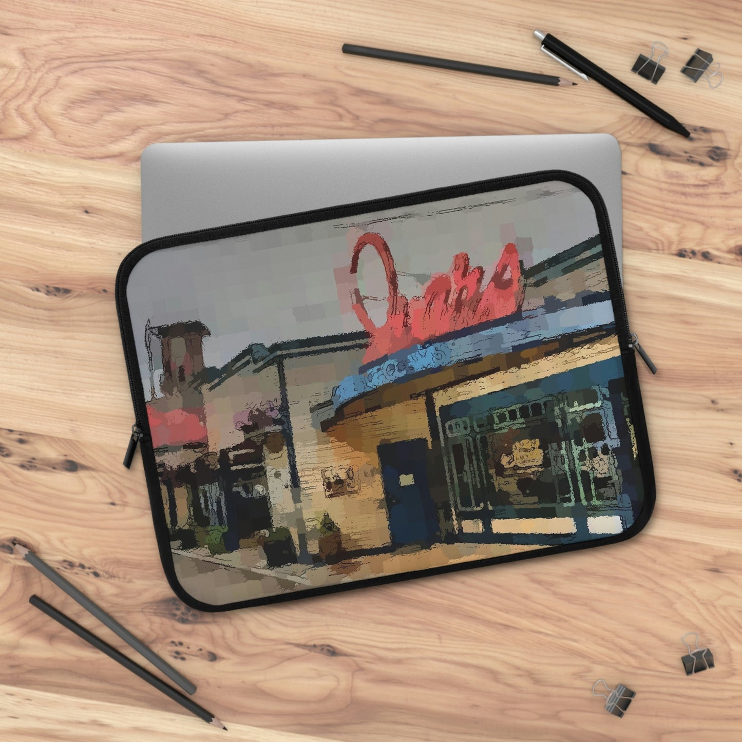 Laptop Sleeve ...  In-A-Hurry & Stressed? ... Remember: Keep "Clam" ... Clam_Happy ...  'Ivars: Seattle Waterfront' ... Personal Archives ... Original Works ...