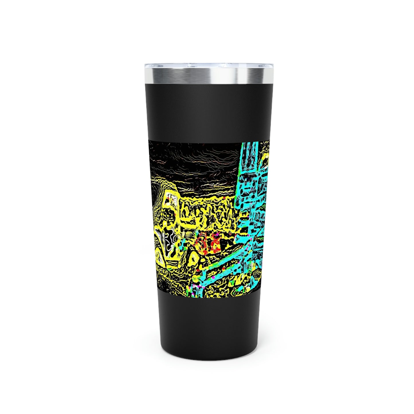 Copper Vacuum Insulated Tumbler, 22oz ... "Snow Vehicle In Snow Storm At-Rest" ... Circa 12Mar23 ... Central Idaho ... 18-Hours Rendering Time: Original Works ...