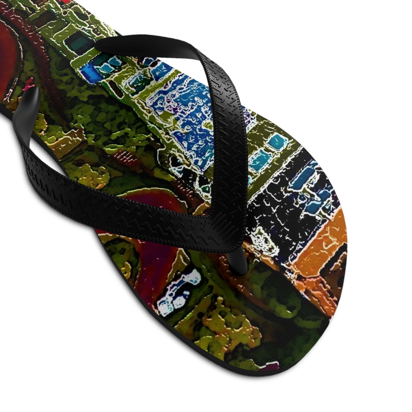 Unisex Flip-Flops ... A Crazy Street ... 'Eight Winding Curve-Switchbacks' ... "Lombard Street, San Francisco, CA' ... Family Archives: 1970's ... Original Works ...