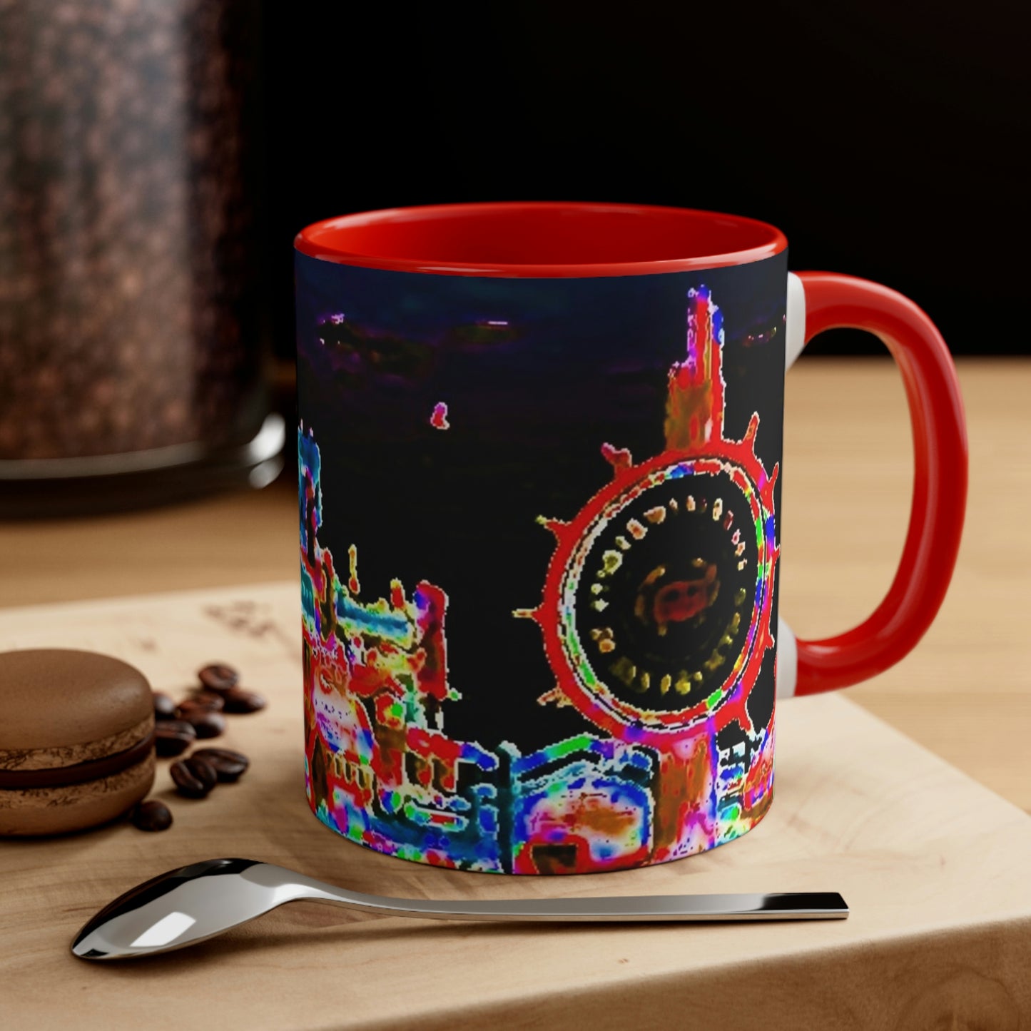 Accent Coffee Mug, 11oz ... "No.9 Fishermen's Grotto - Fishermen's Wharf, SF, California" ... Family Archives: 1970's ... Original Works ...