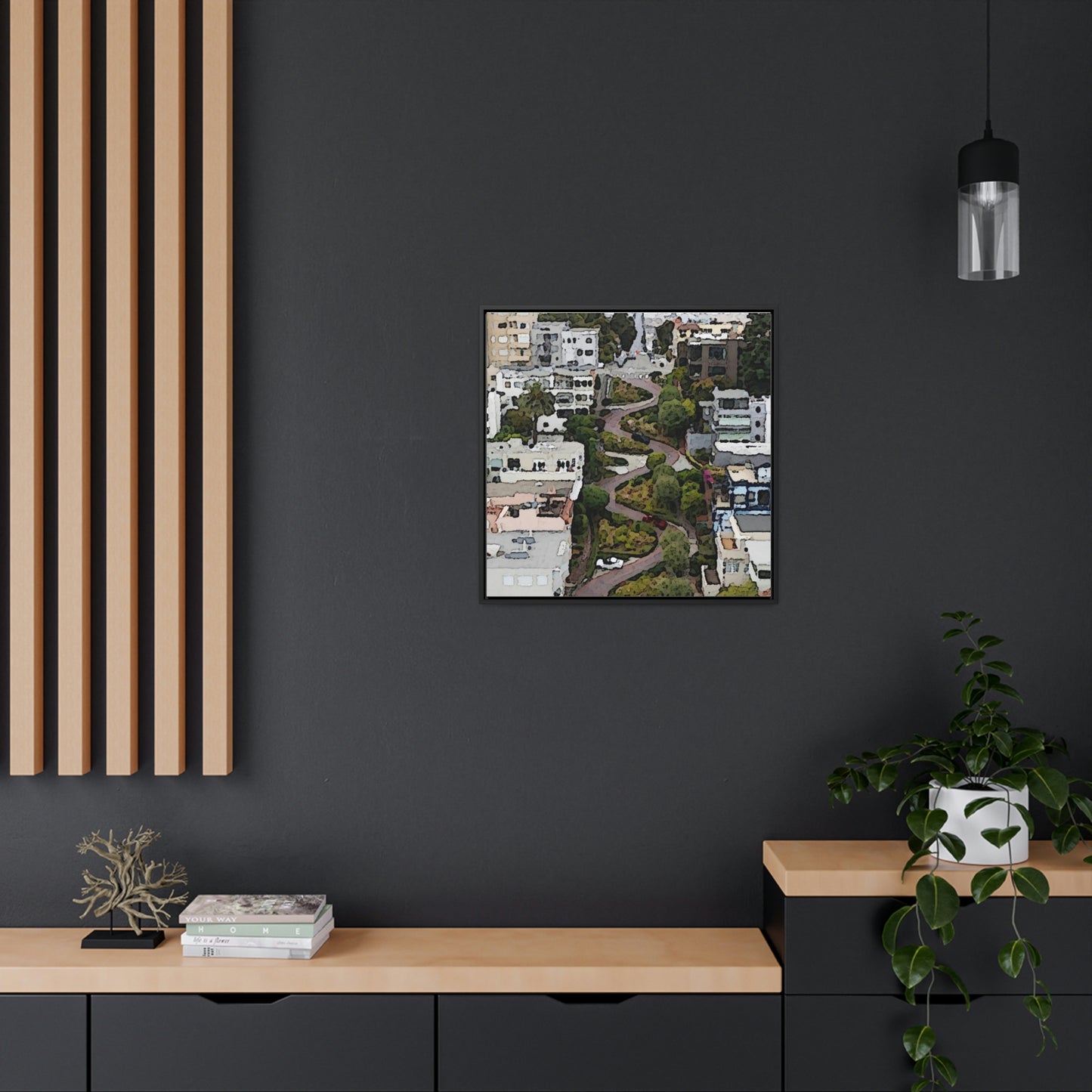 Gallery Canvas Wraps, Square Frame ... A Crazy Street ... 'Eight Winding Curve-Switchbacks' ... "Lombard Street, San Francisco, CA' ... Family Archives: 1970's ... Original Works ...