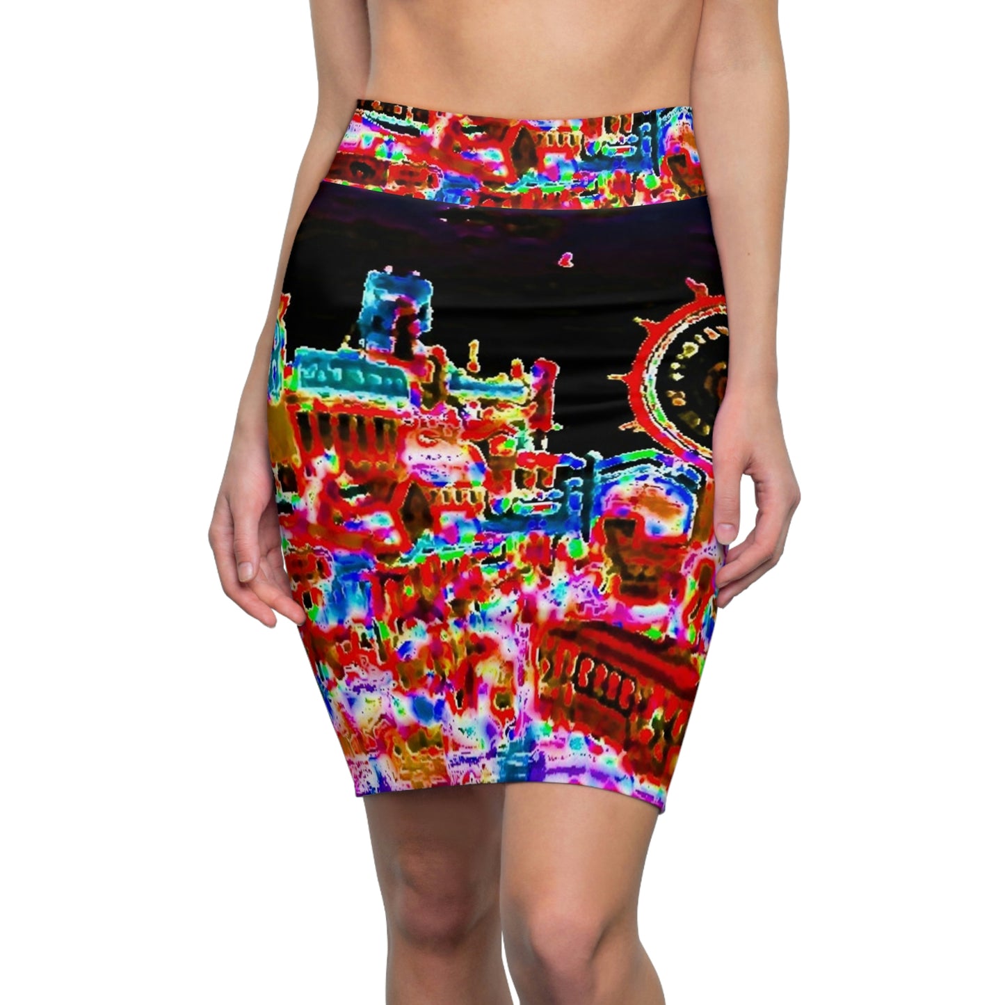 Women's Pencil Skirt ... "No.9 Fishermen's Grotto - Fishermen's Wharf, SF, California" ... Family Archives: 1970's ... Original Works ...