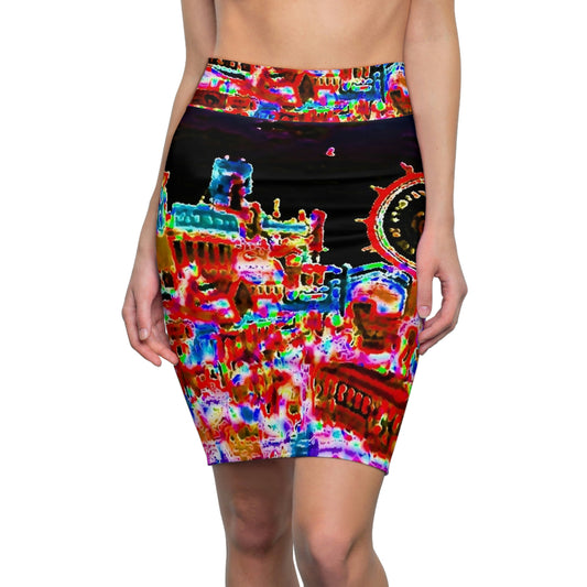 Women's Pencil Skirt ... "No.9 Fishermen's Grotto - Fishermen's Wharf, SF, California" ... Family Archives: 1970's ... Original Works ...